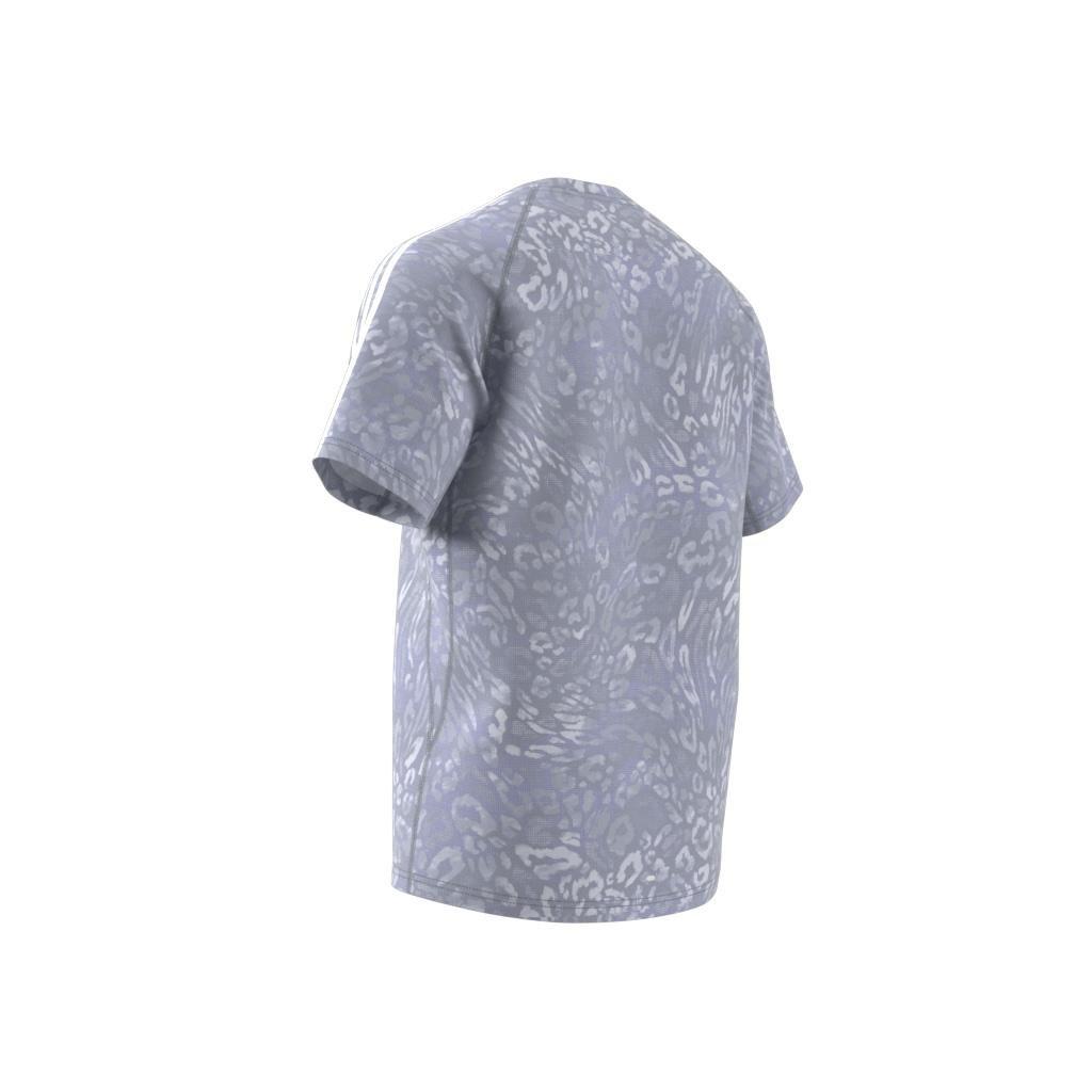Own The Run CLIMACOOL 3-Stripes T-Shirt, Grey, A701_ONE, large image number 12