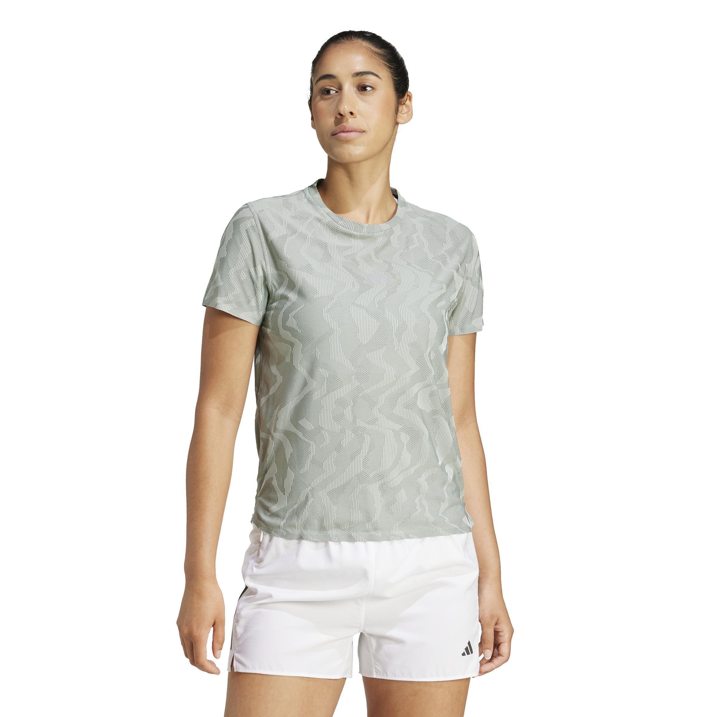 Ultimate Running Engineered Tee CLIMACOOL+, Green, , large image number 12