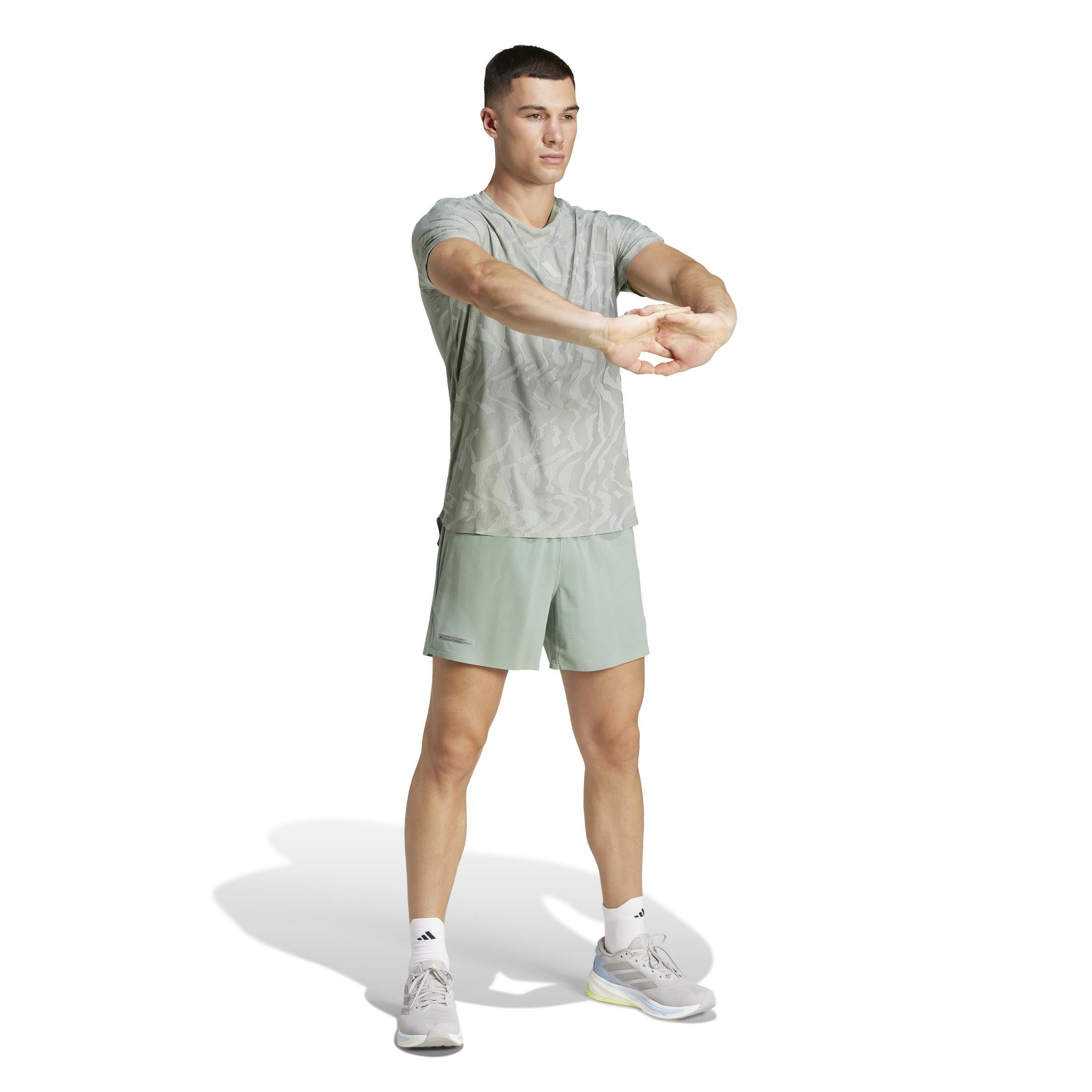 Ultimate Running Engineered CLIMACOOL+ T-shirt, Green, A701_ONE, large image number 7