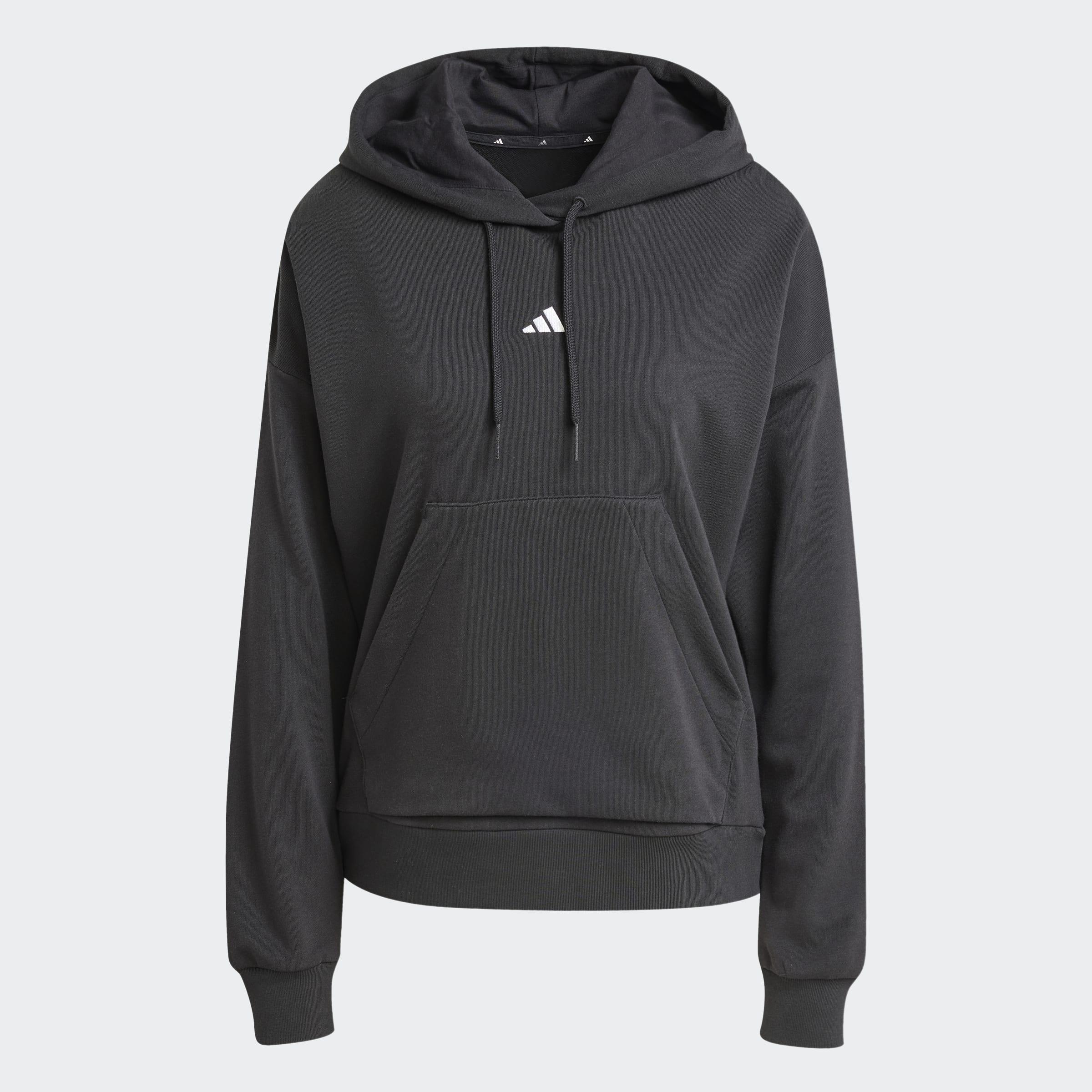 Essentials Small Logo French Terry Hoodie, Black, A701_ONE, large image number 0
