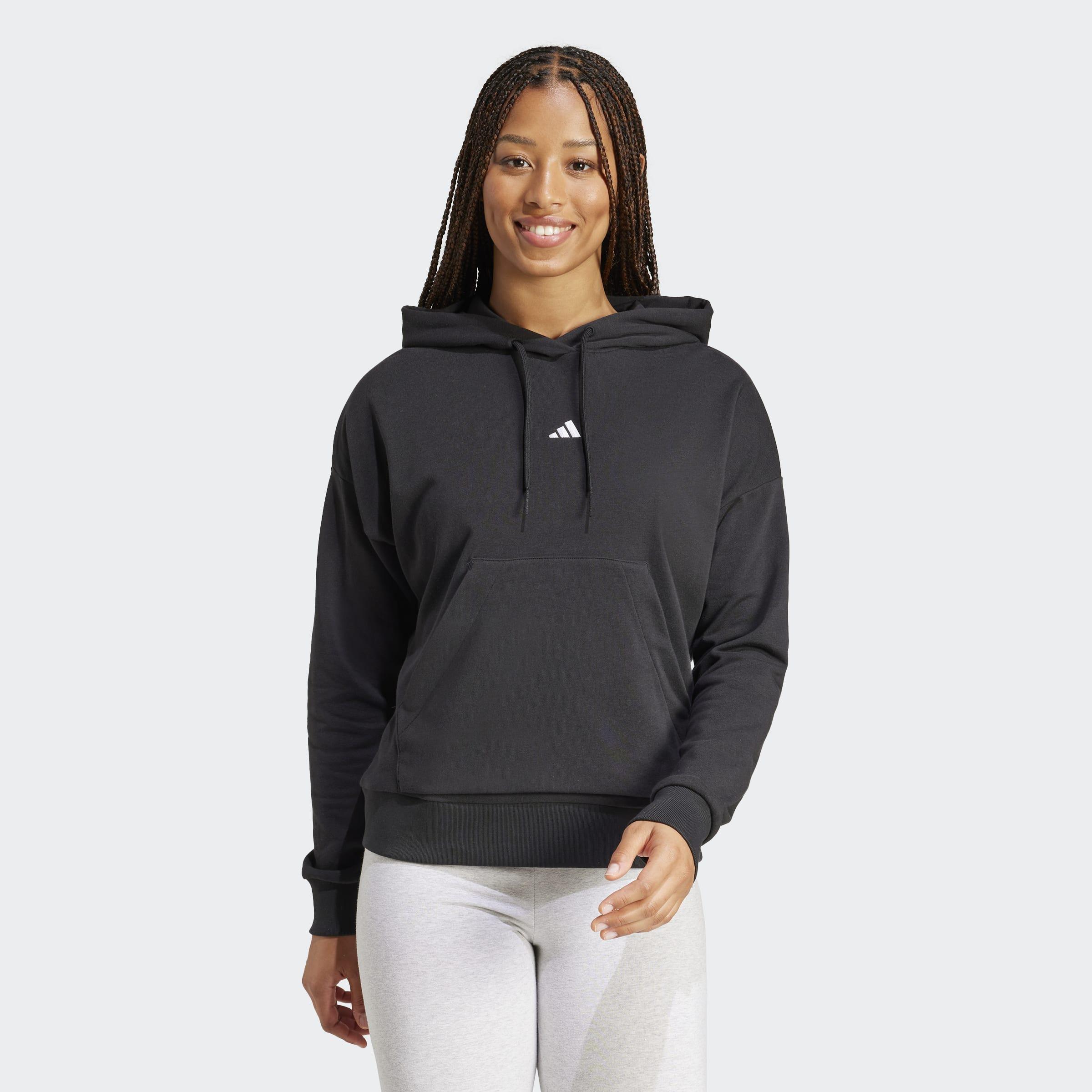 Essentials Small Logo French Terry Hoodie, Black, A701_ONE, large image number 4