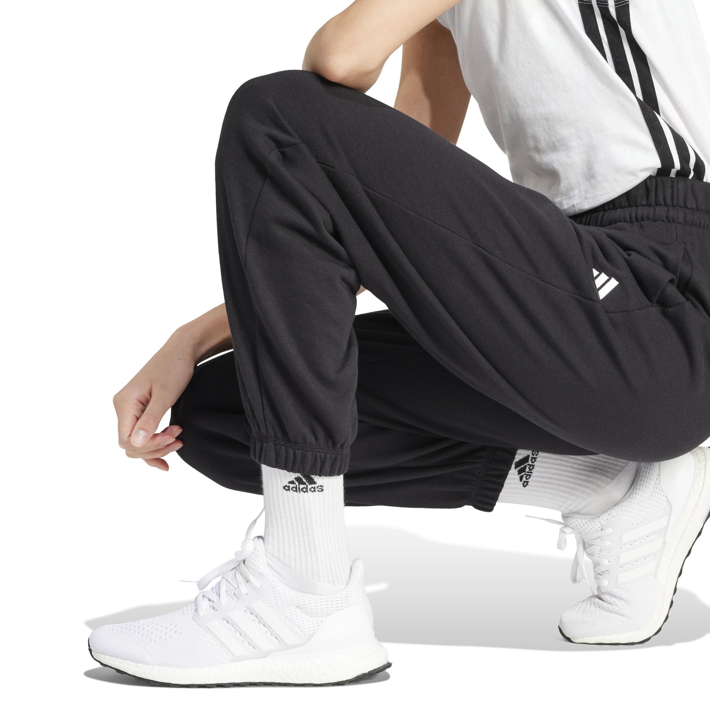 Essentials Small Logo French Terry Cuffed Joggers, Black, , large image number 4