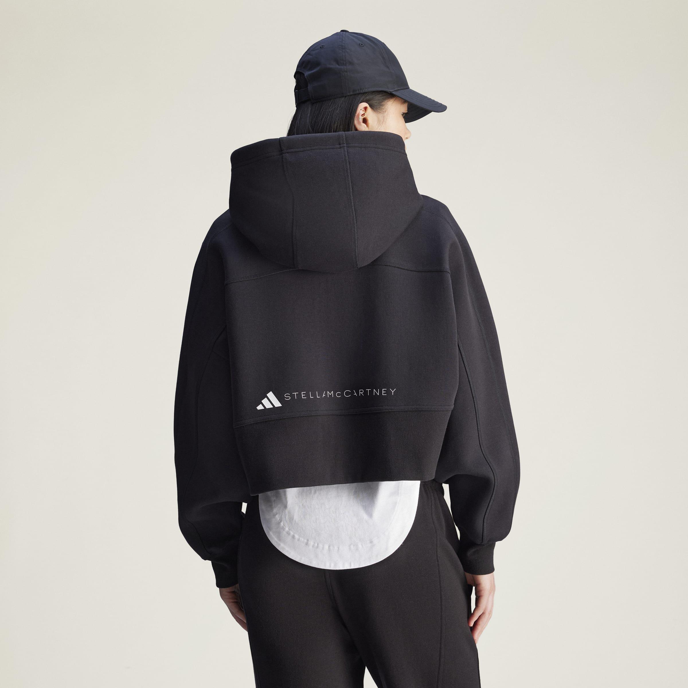 adidas by Stella McCartney Sportswear Cropped Hoodie, Black, A701_ONE, medium