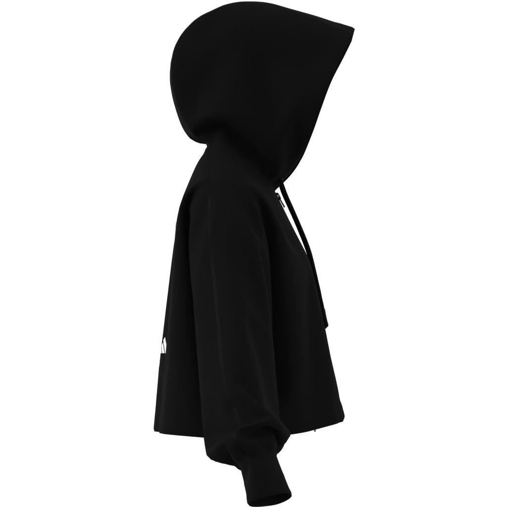 adidas by Stella McCartney Sportswear Cropped Hoodie, Black, , large image number 10