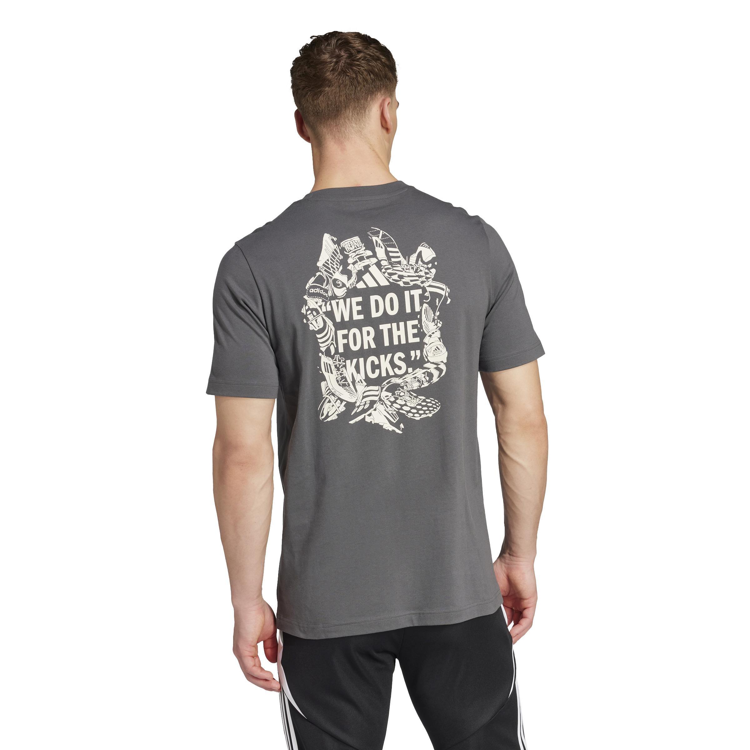Football Kicks Graphic T-Shirt, Grey, , large image number 1