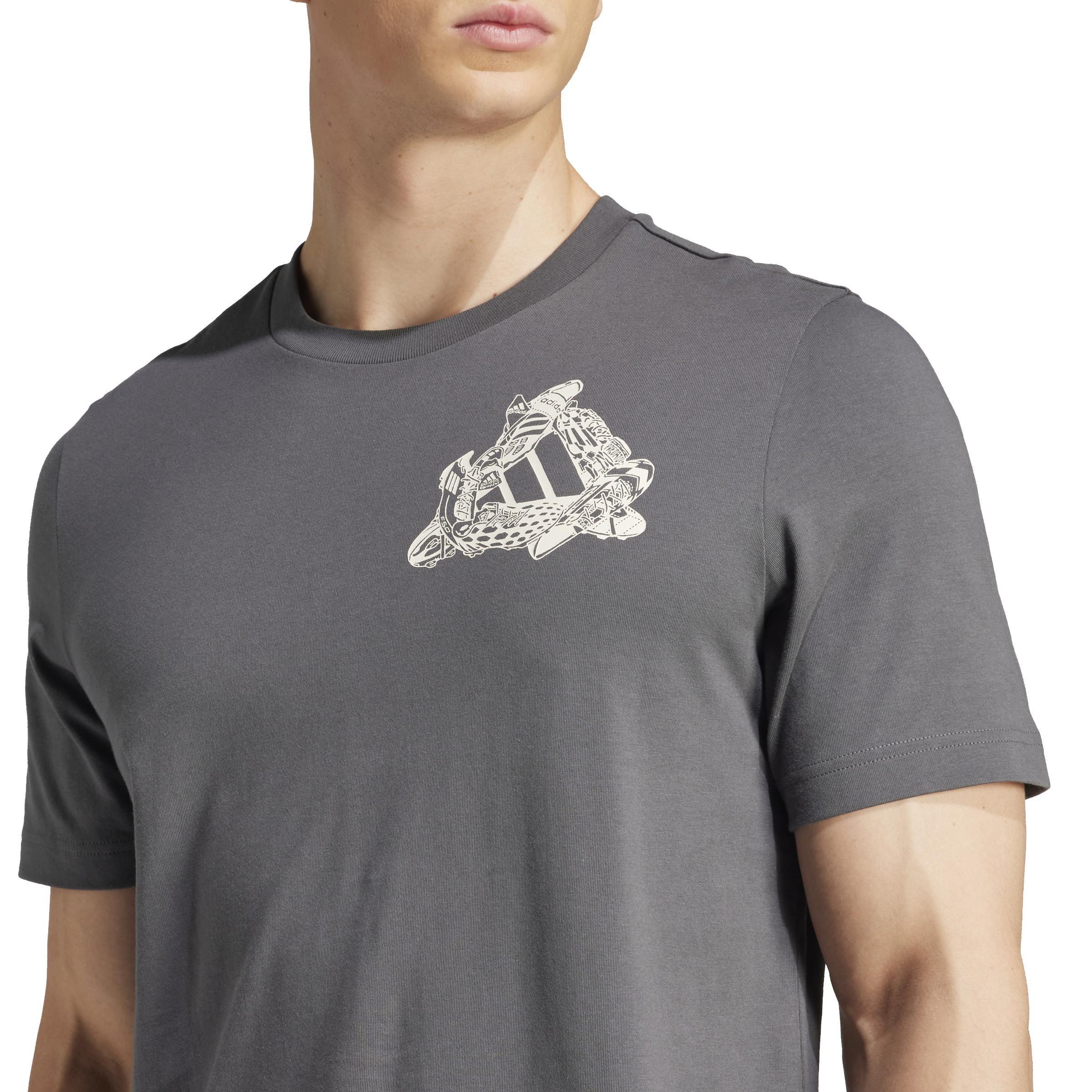 Football Kicks Graphic T-Shirt, Grey, , large image number 2