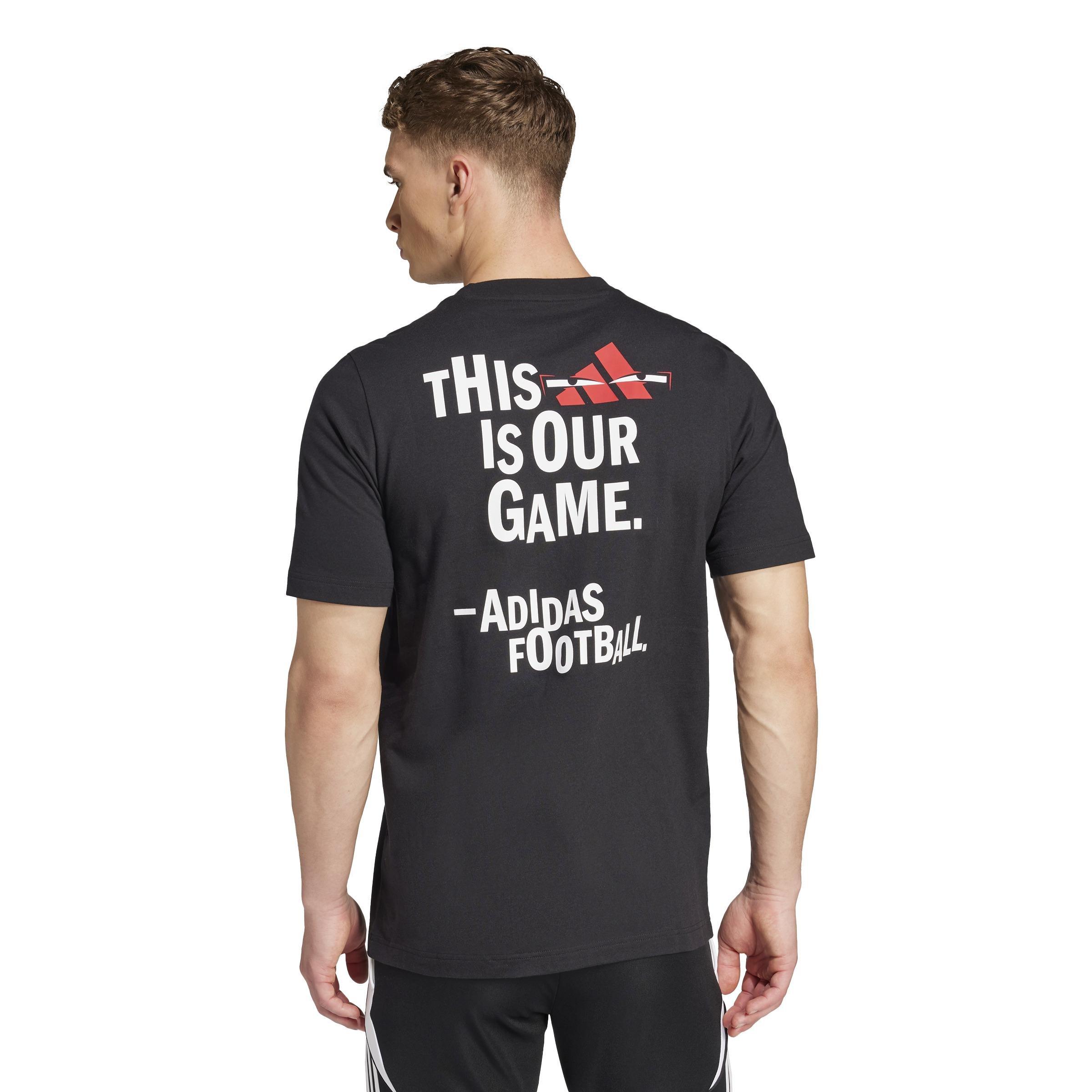 Football Graphic T-shirt, Black, , large image number 1