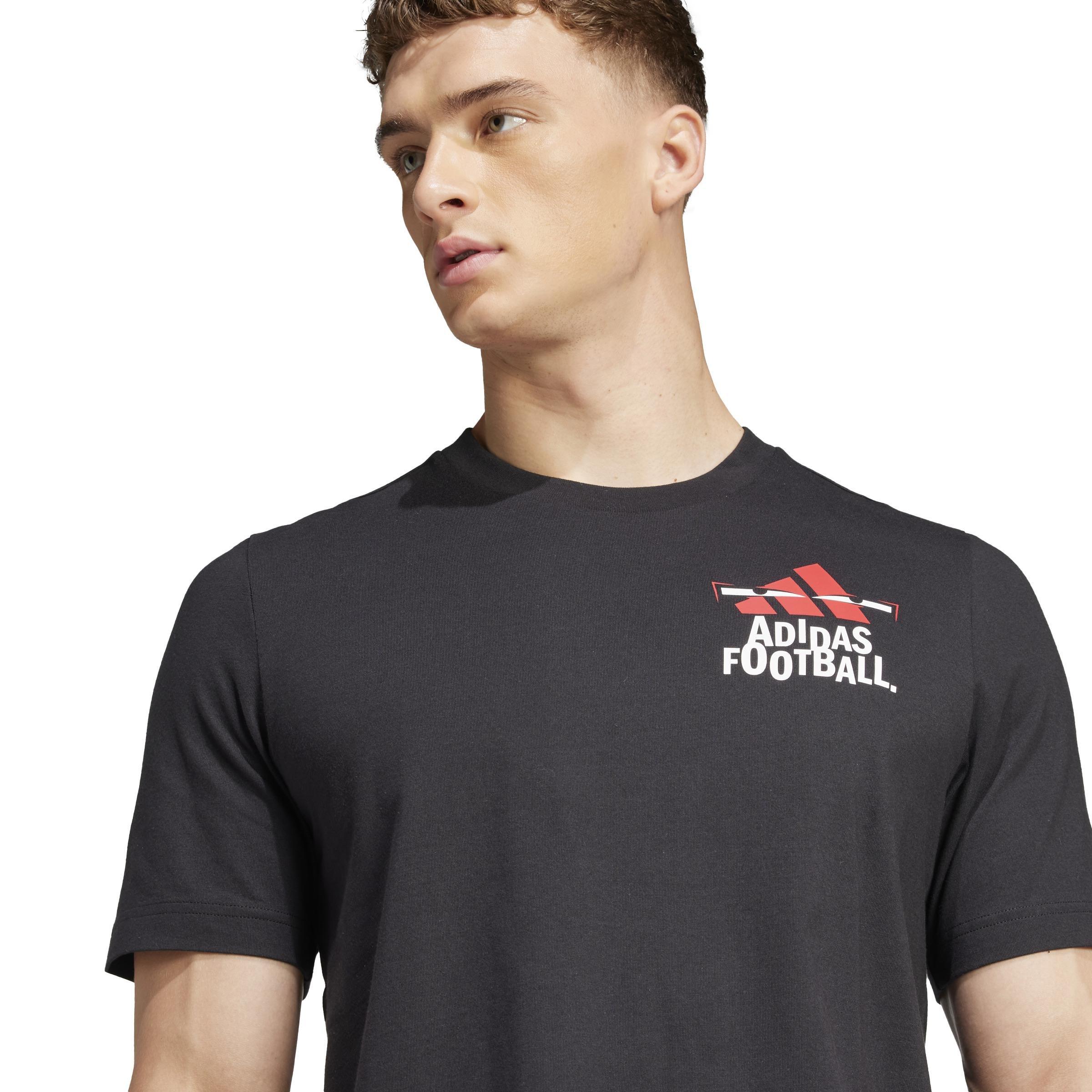 Football Graphic T-shirt, Black, , large image number 2