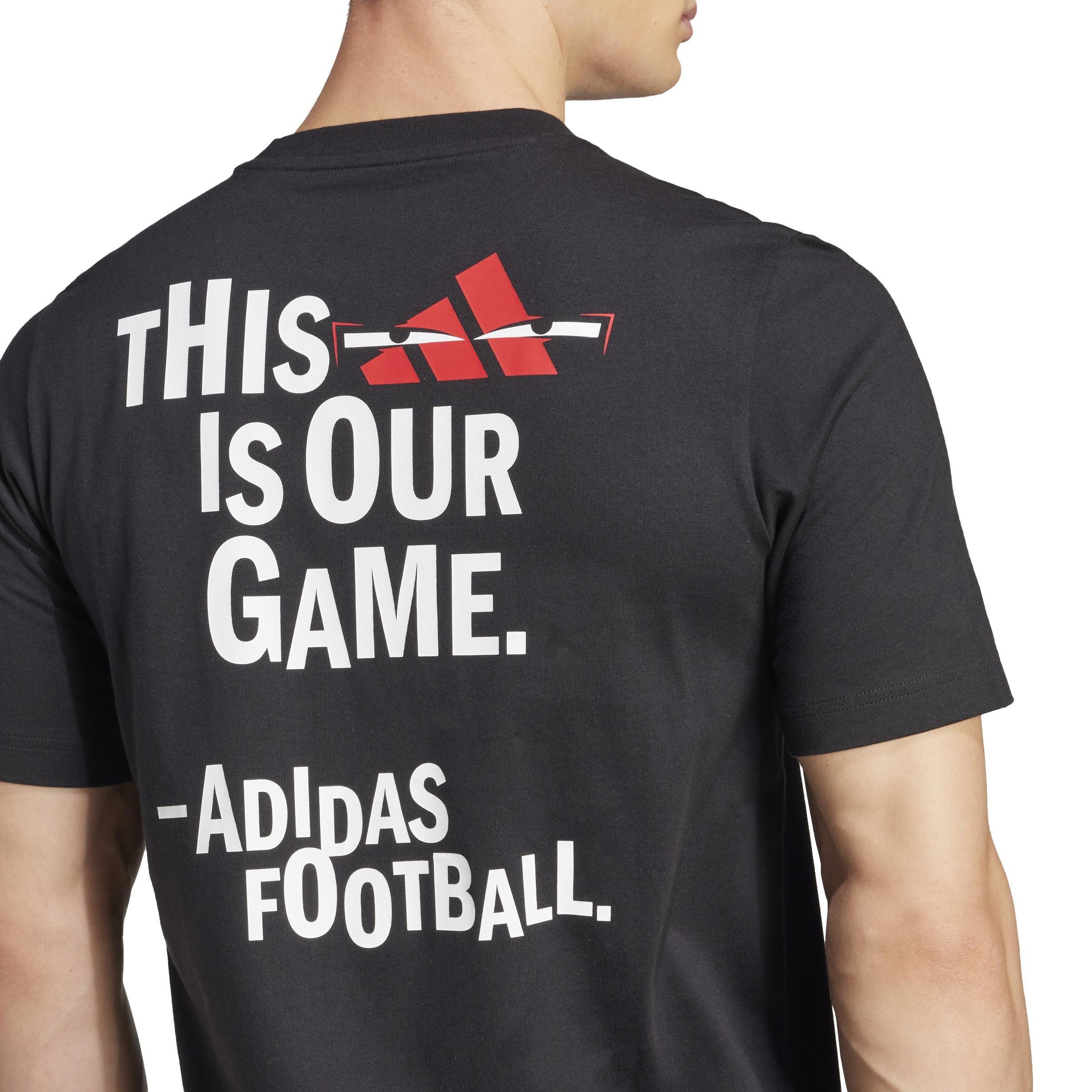 Football Graphic T-shirt, Black, , large image number 3