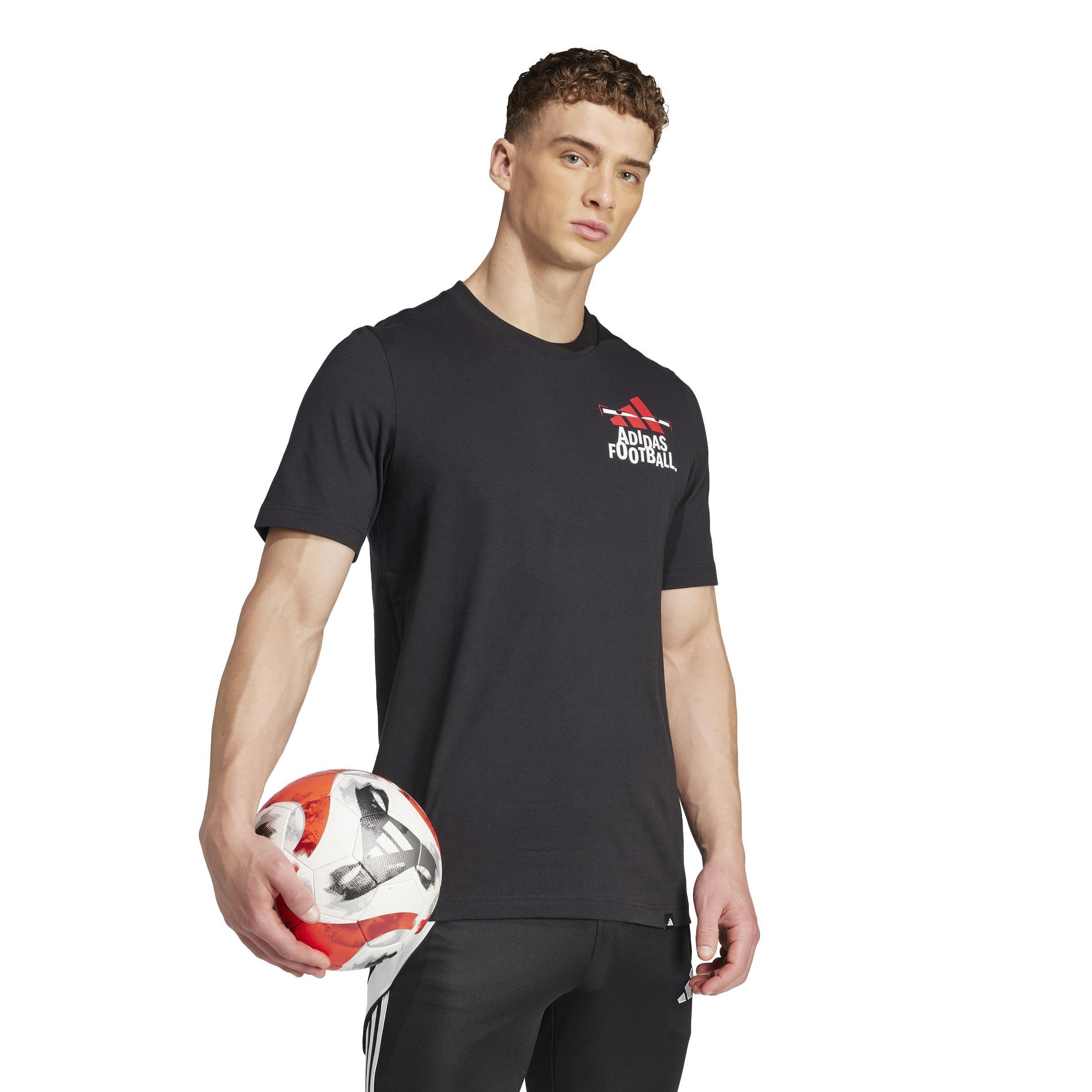 Football Graphic T-shirt, Black, A701_ONE, large image number 4