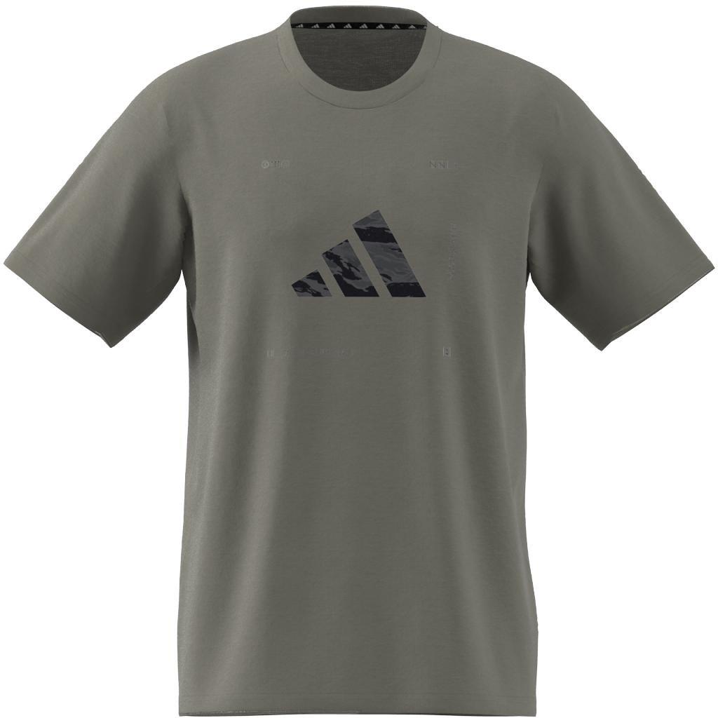 Climacool Training Camo Logo Graphic T-Shirt, Green, A701_ONE, large image number 4