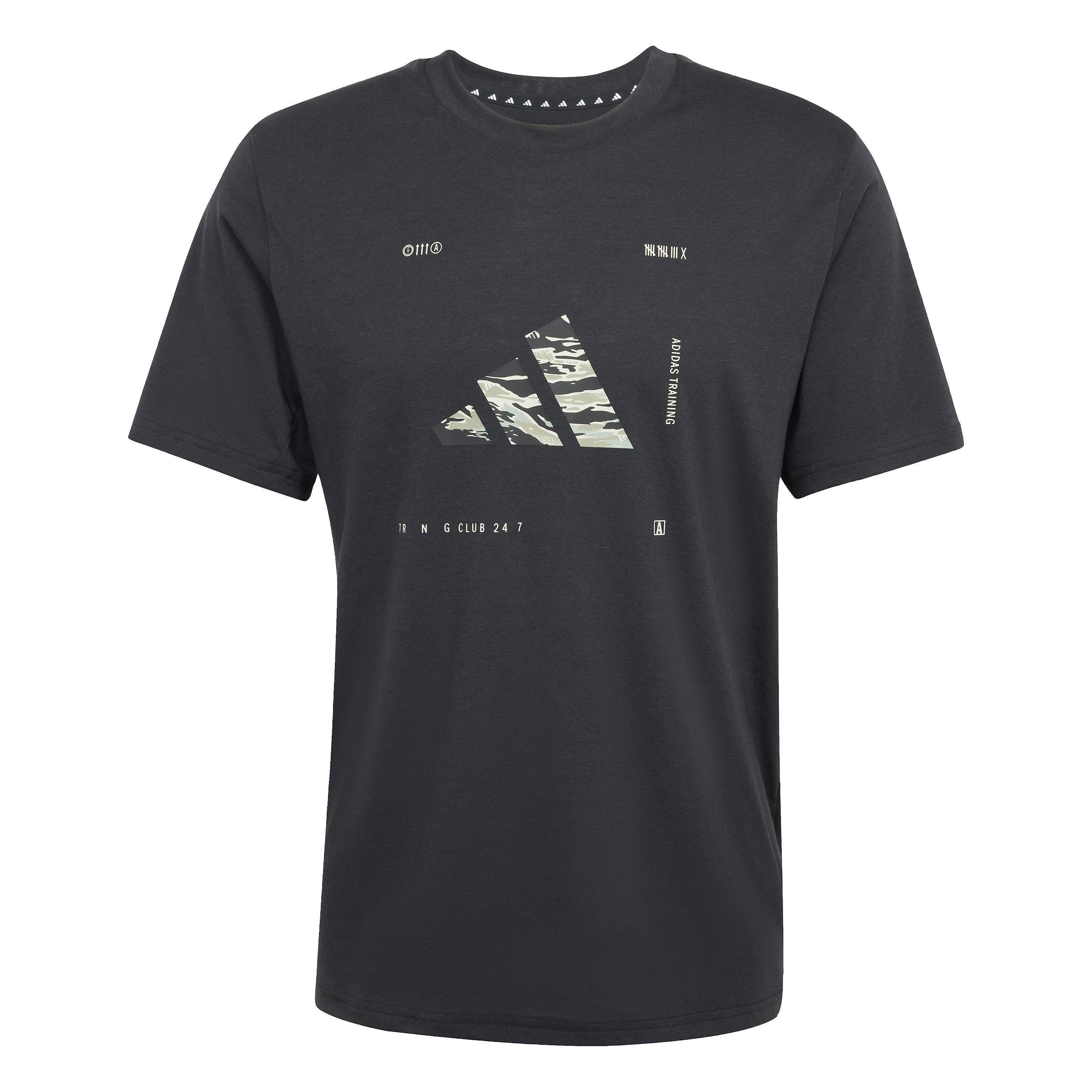 CLIMACOOL Training Camo Logo Graphic T-Shirt, Black, A701_ONE, large image number 1