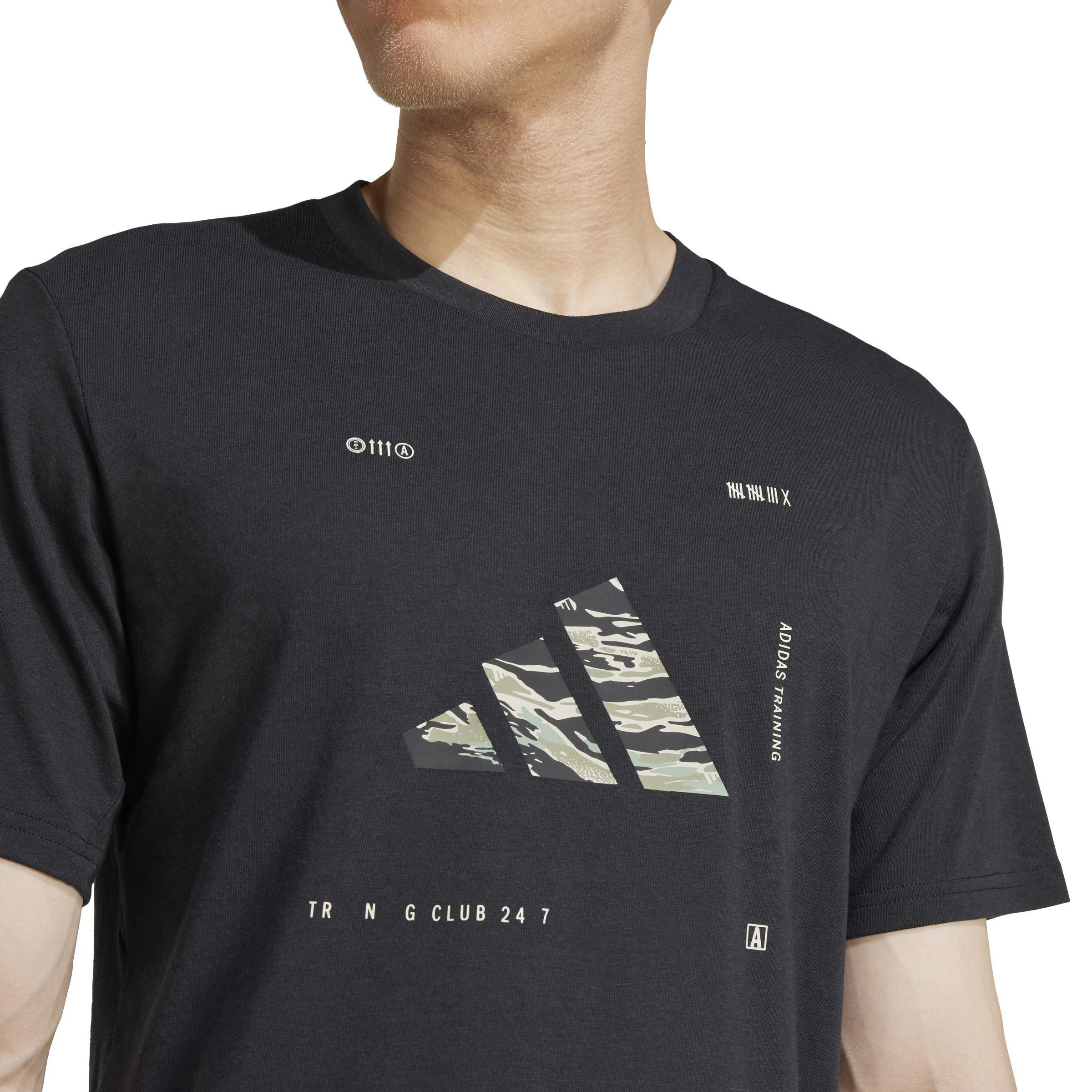 CLIMACOOL Training Camo Logo Graphic T-Shirt, Black, A701_ONE, large image number 3