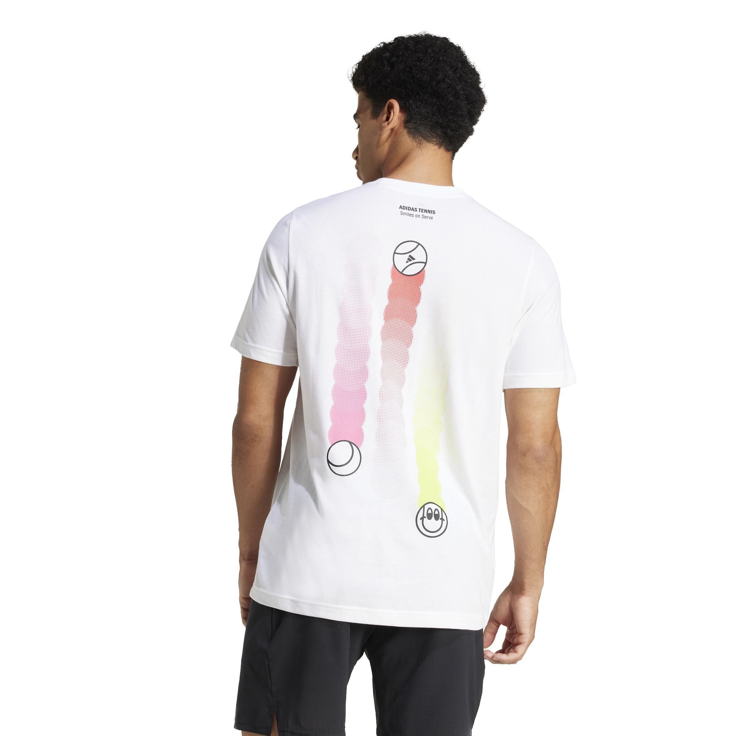 Tennis Happy 3 Balls Graphic T-shirt, White, A701_ONE, large image number 1