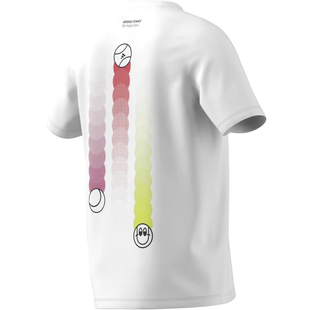 Tennis Happy 3 Balls Graphic T-shirt, White, A701_ONE, large image number 5