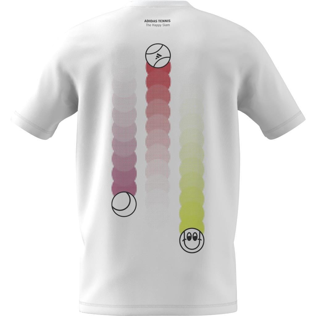 Tennis Happy 3 Balls Graphic T-shirt, White, A701_ONE, large image number 7