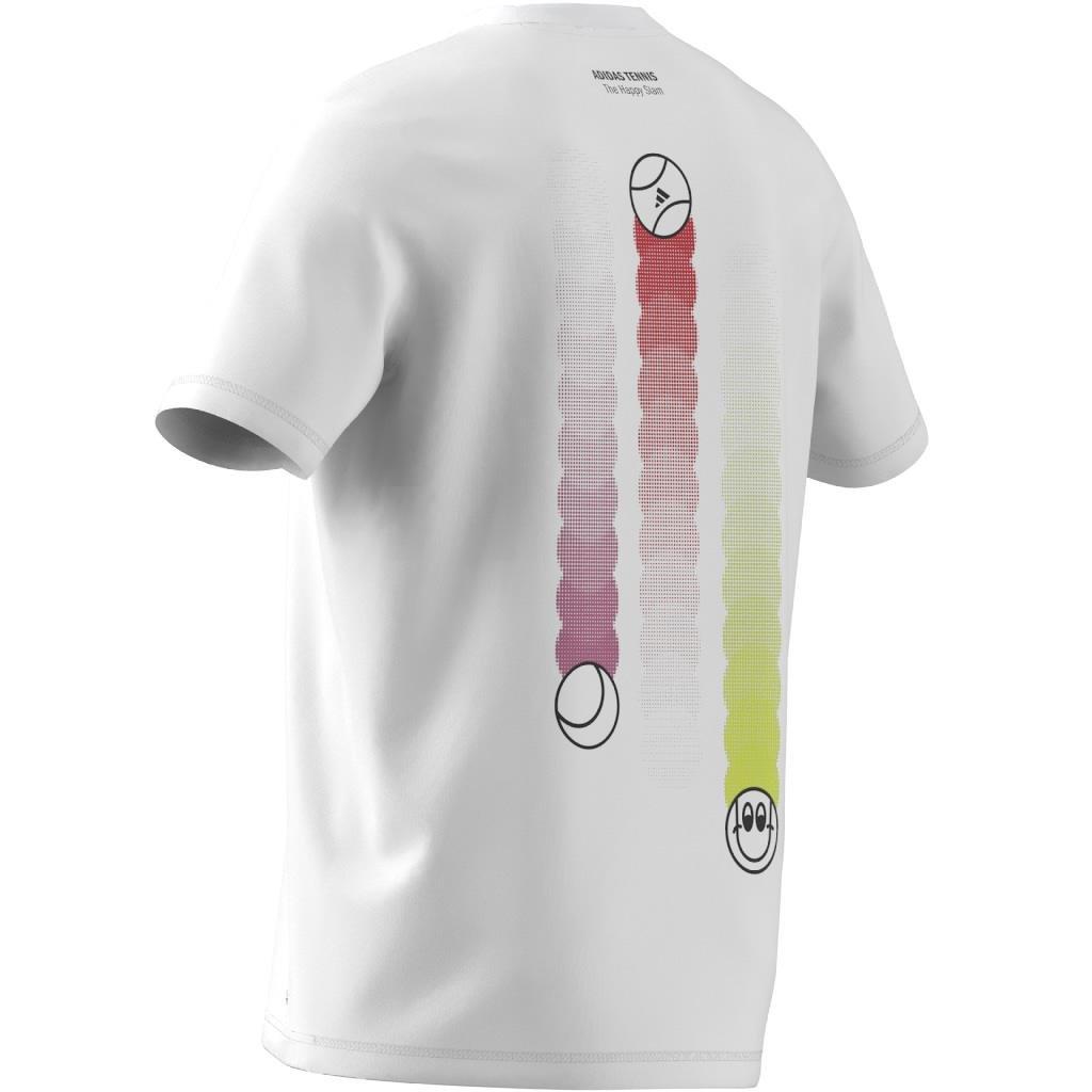 Tennis Happy 3 Balls Graphic T-shirt, White, A701_ONE, large image number 8