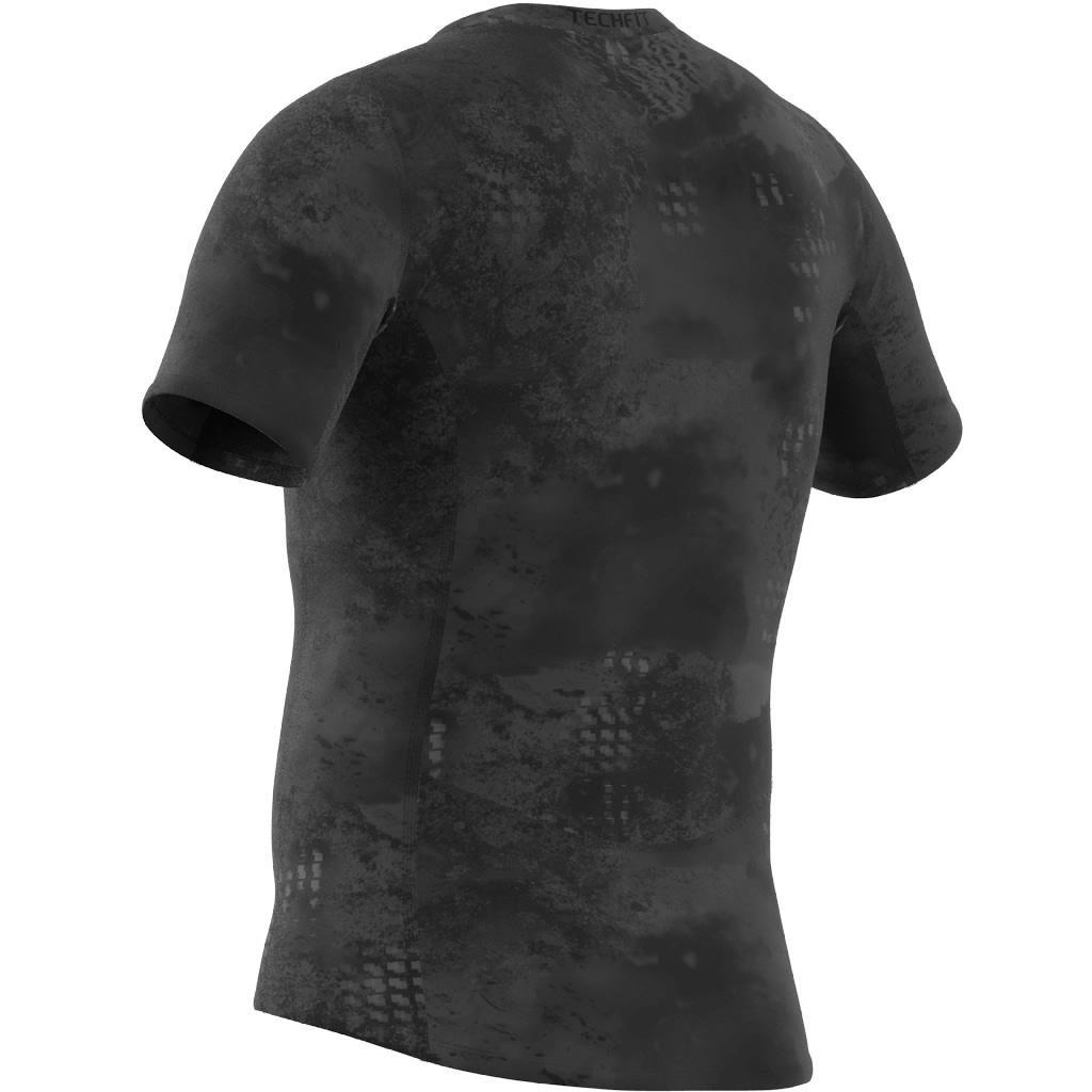 Techfit Training Allover Print T-Shirt, Black, A701_ONE, large image number 11