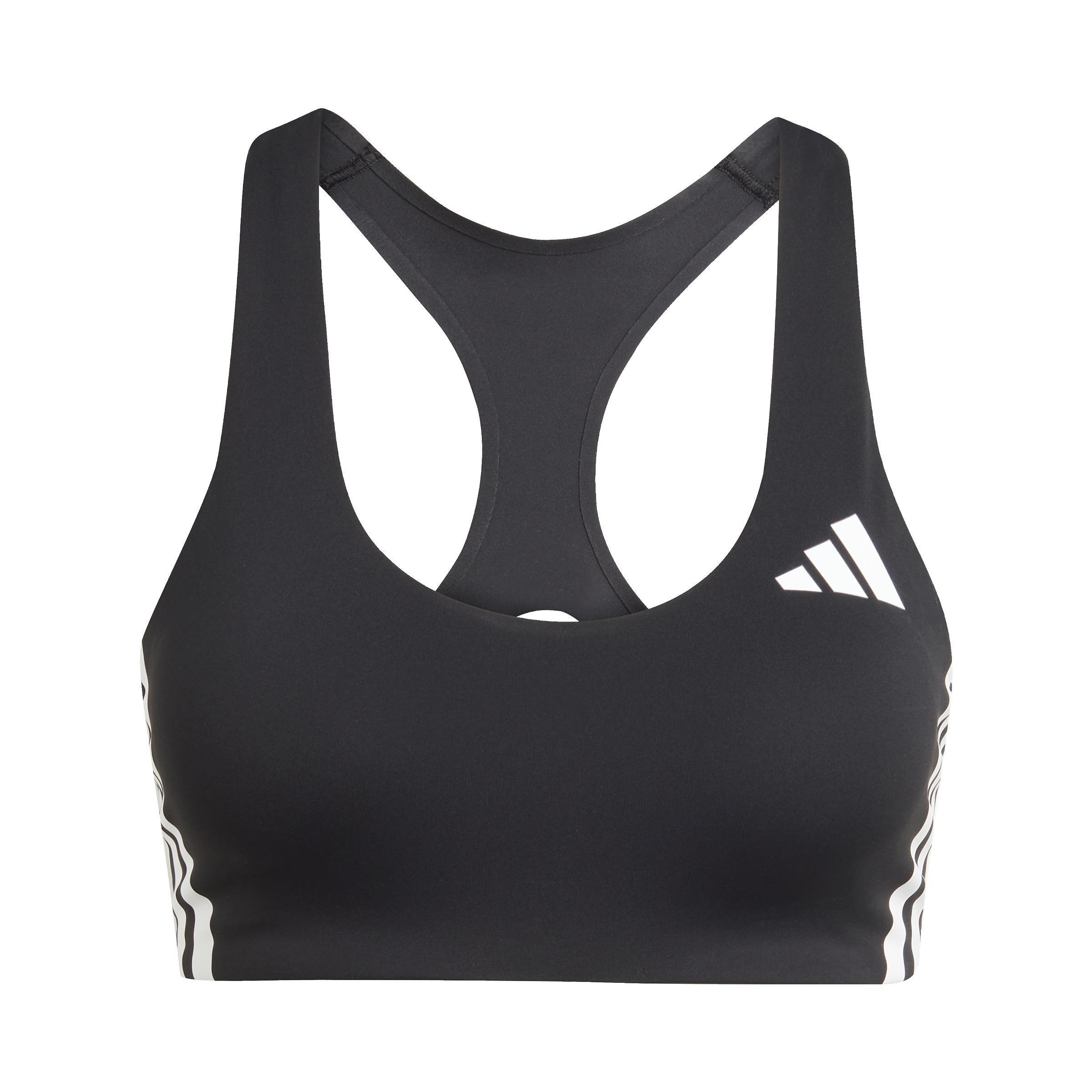 Adizero Run Medium Support Bra, Black, A701_ONE, large image number 0