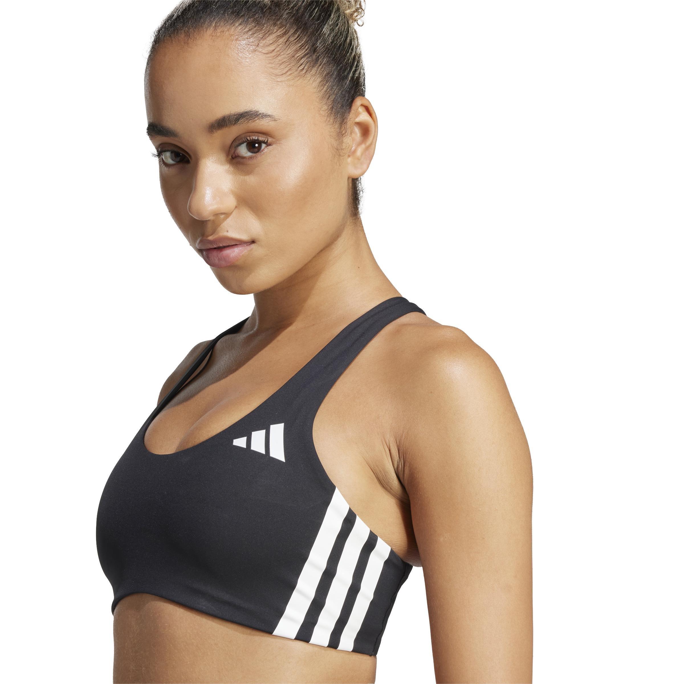 Adizero Run Medium Support Bra, Black, A701_ONE, large image number 4