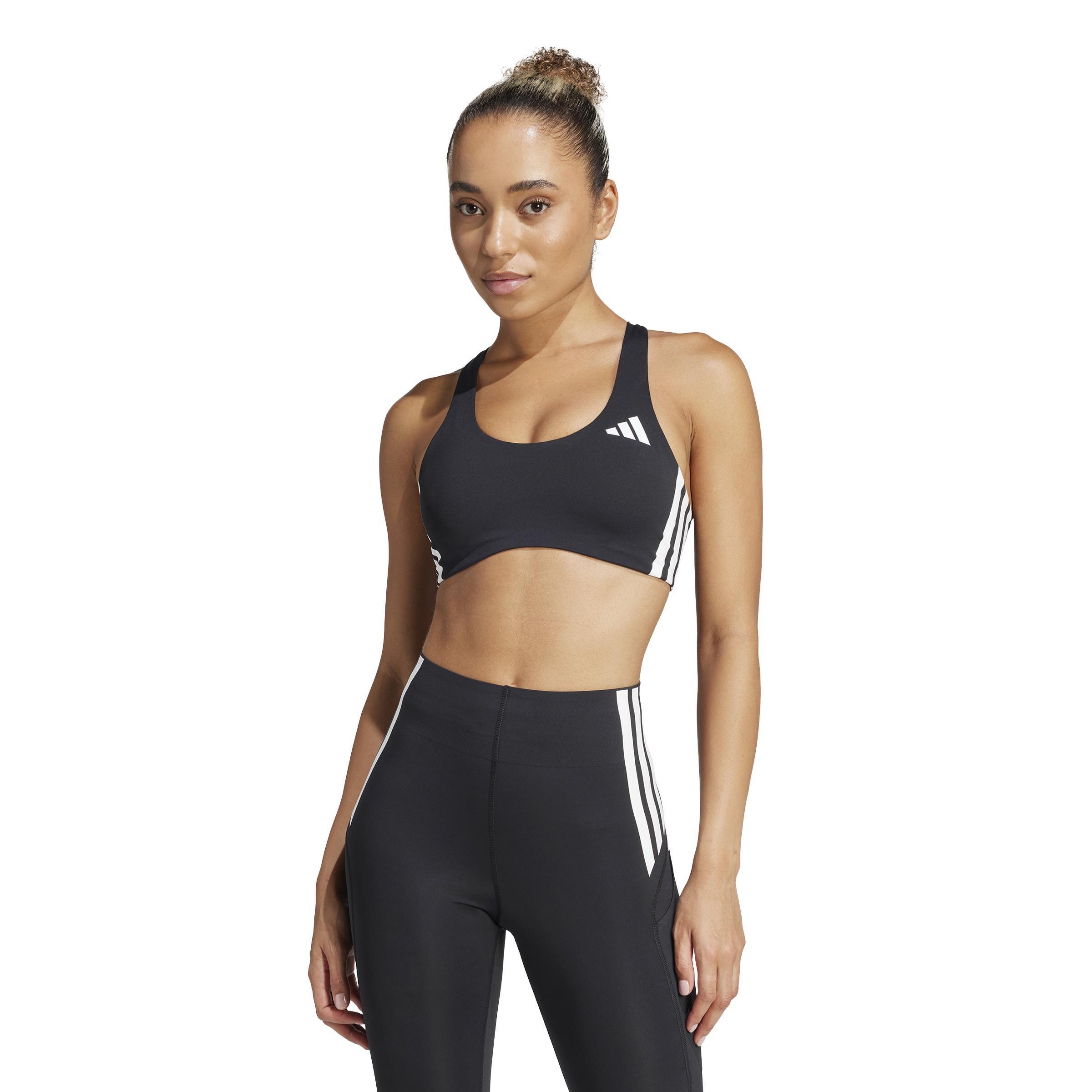 Adizero Run Medium Support Bra, Black, A701_ONE, large image number 6