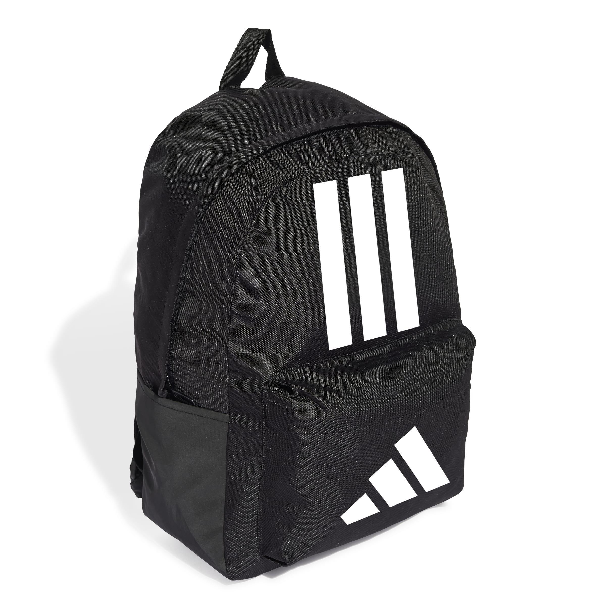 Unisex Classic Back-to-School 3-Stripes Backpack, Black, A701_ONE, large image number 6