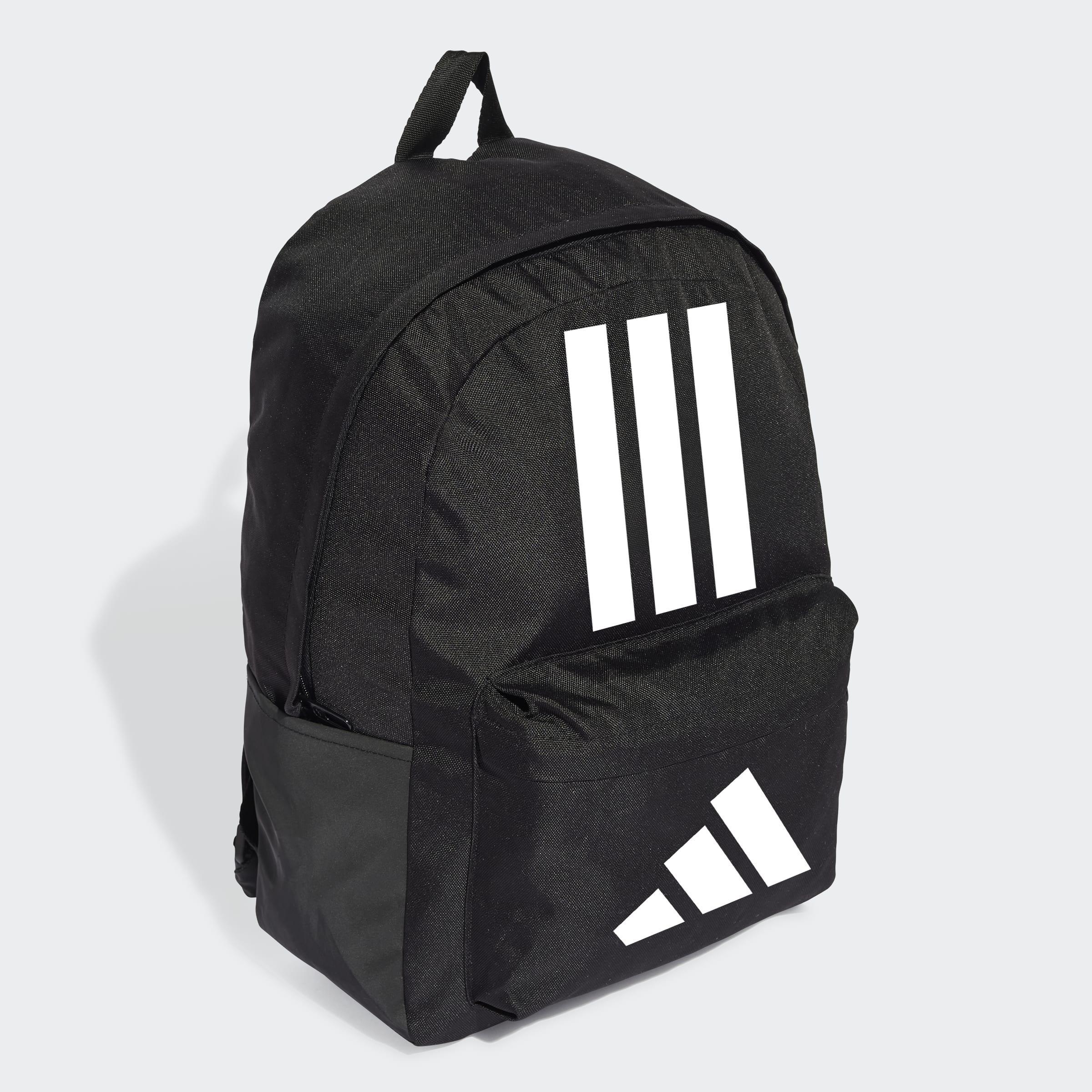Unisex Classic Back-to-School 3-Stripes Backpack, Black, A701_ONE, large image number 10