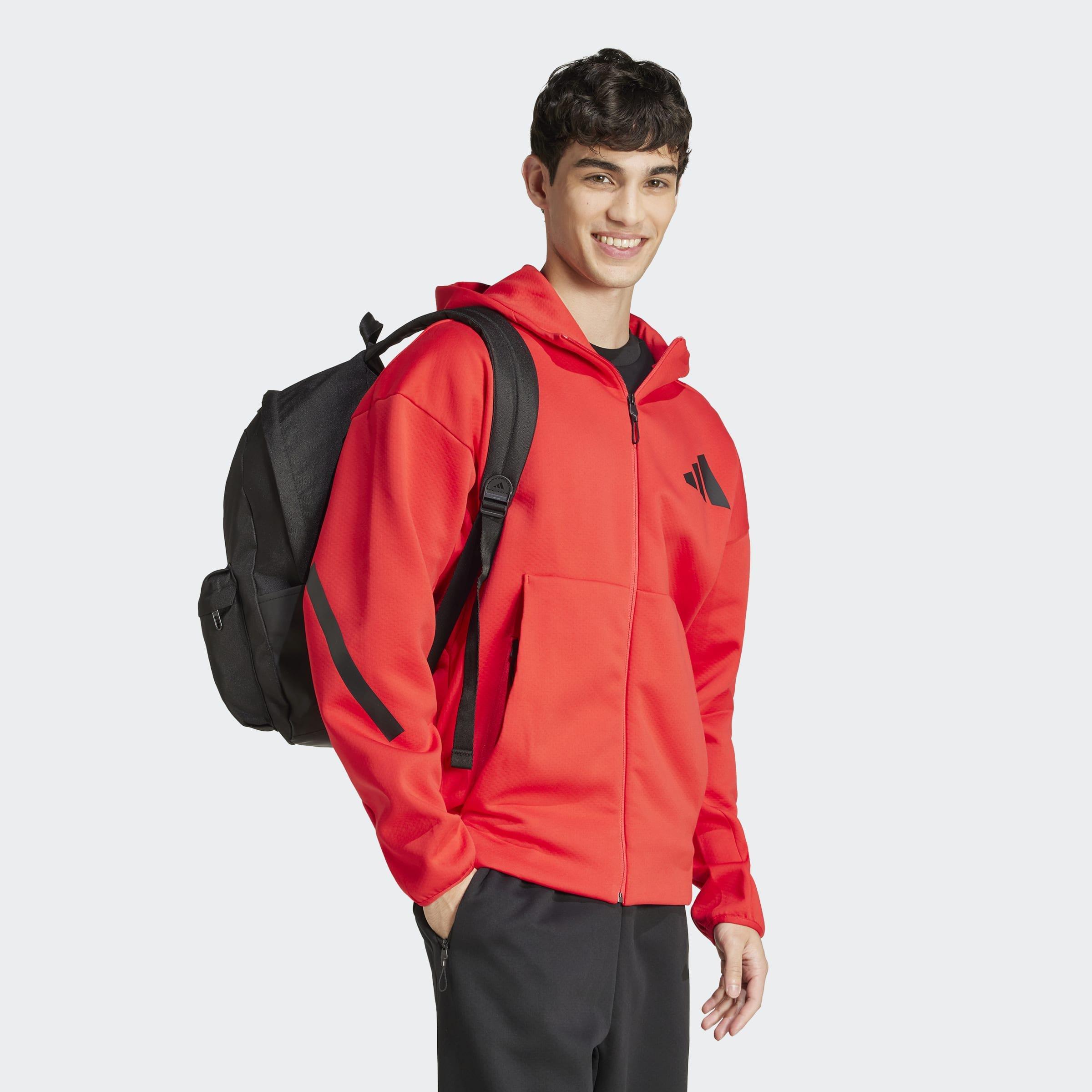 Unisex Classic Back-to-School 3-Stripes Backpack, Black, A701_ONE, large image number 11