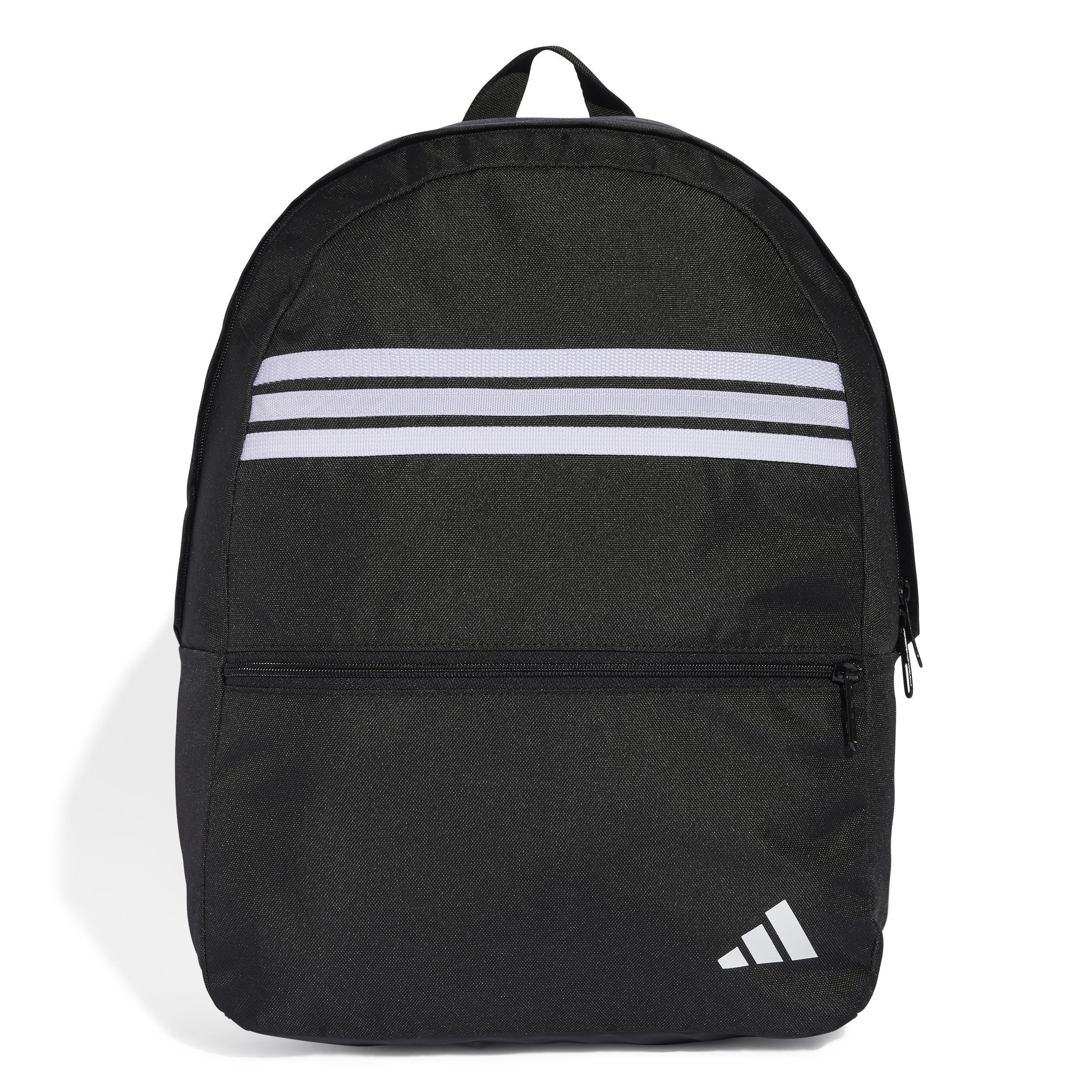 Unisex Classic Back-to-School Stripes Backpack, Black, A701_ONE, large image number 1