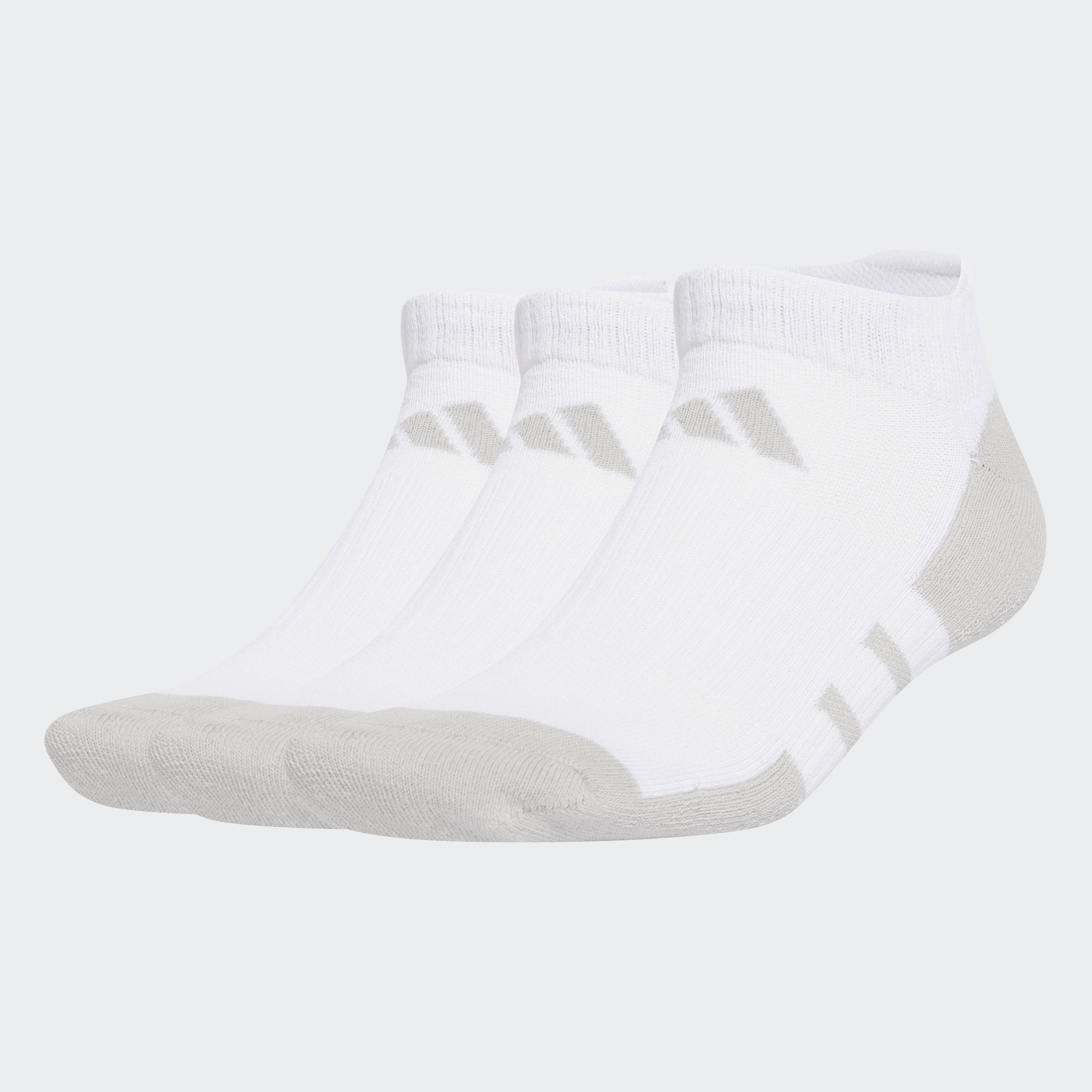 Unisex Essentials CLIMACOOL Low Cut Socks 3 Pairs, White, A701_ONE, large image number 0
