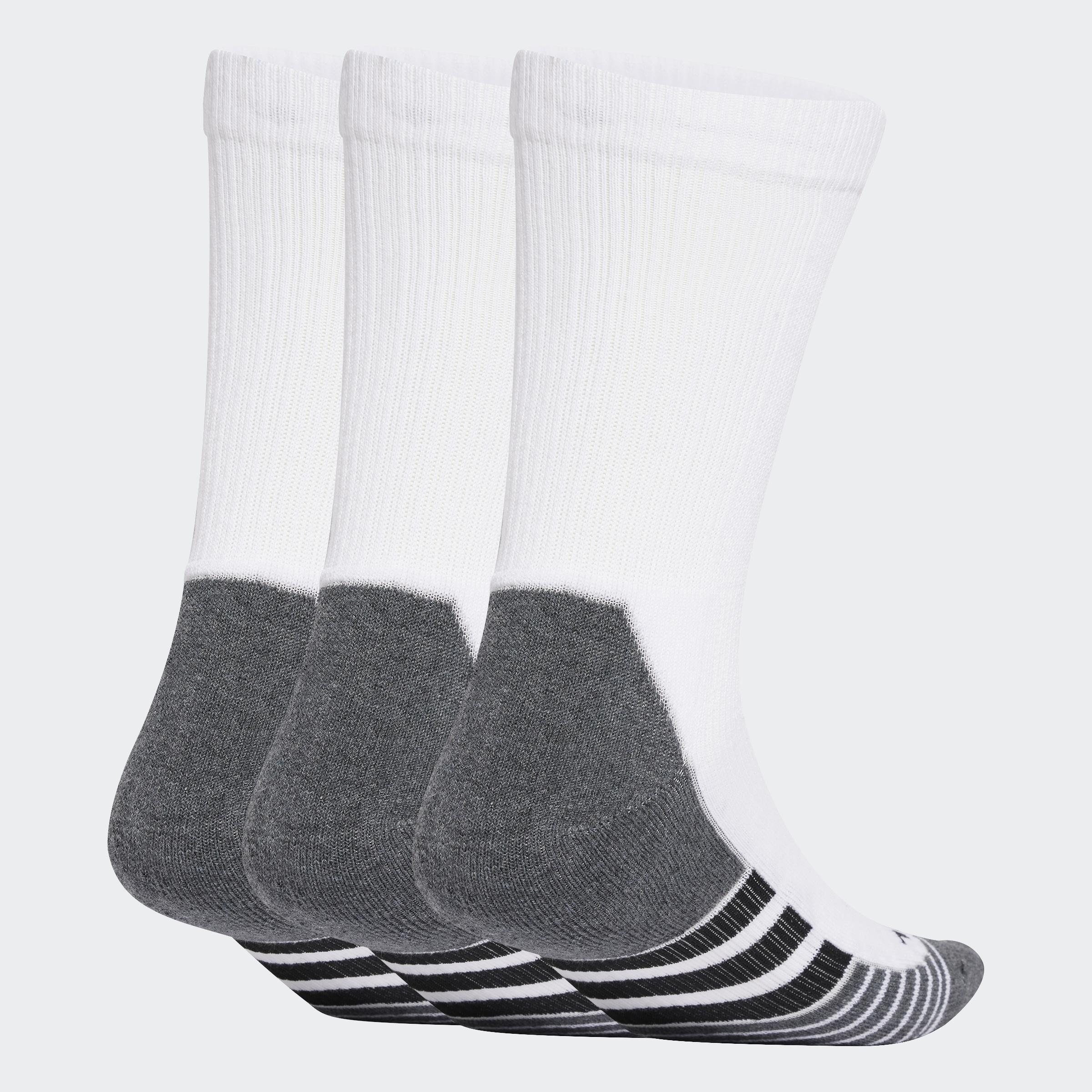 Unisex Performance CLIMACOOL Cushioned Crew Socks 3 Pairs, White