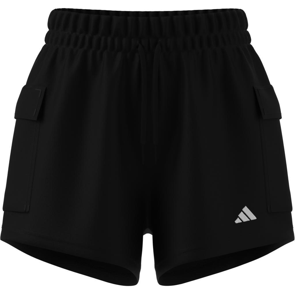 Essentials Small Logo French Terry Cargo Shorts, Black, A701_ONE, large image number 5