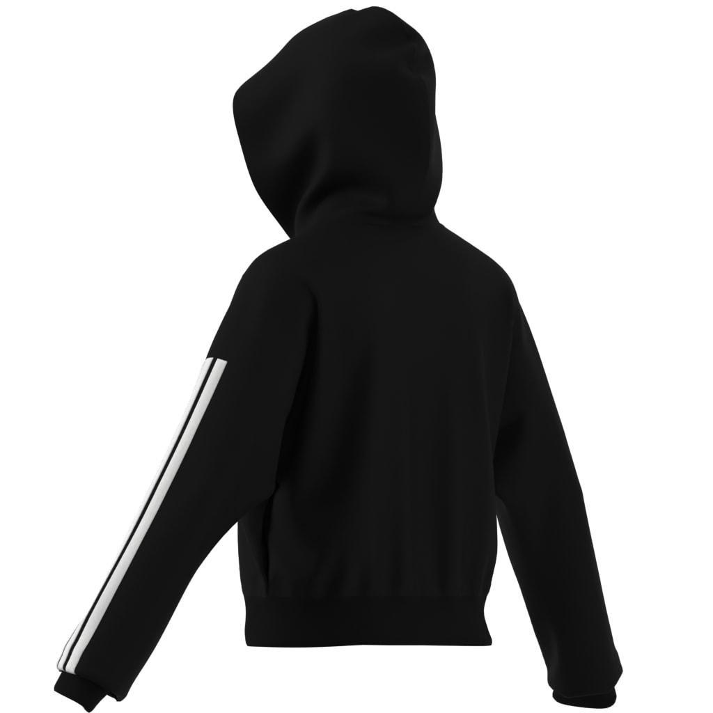 Essentials 3-Stripes French Terry Full-Zip Hoodie, Black, A701_ONE, large image number 5