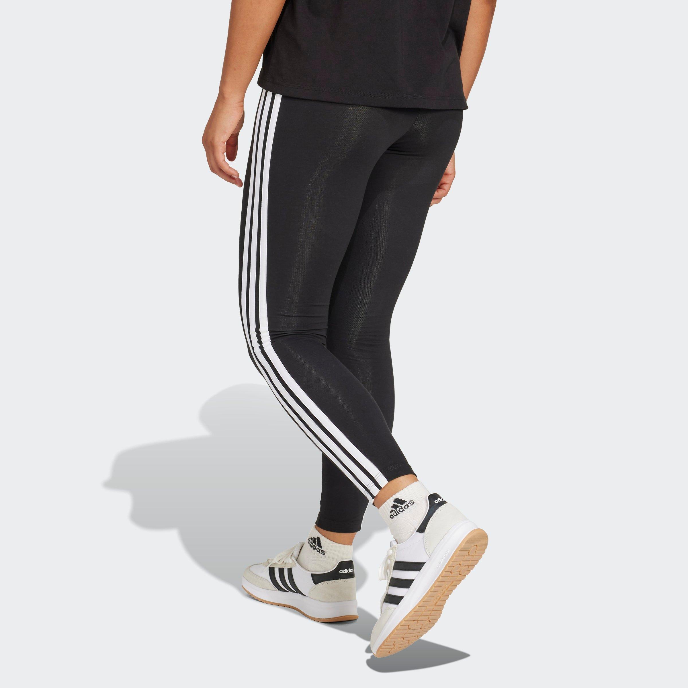Essentials 3-Stripes Cotton Leggings, Black, A701_ONE, large image number 2