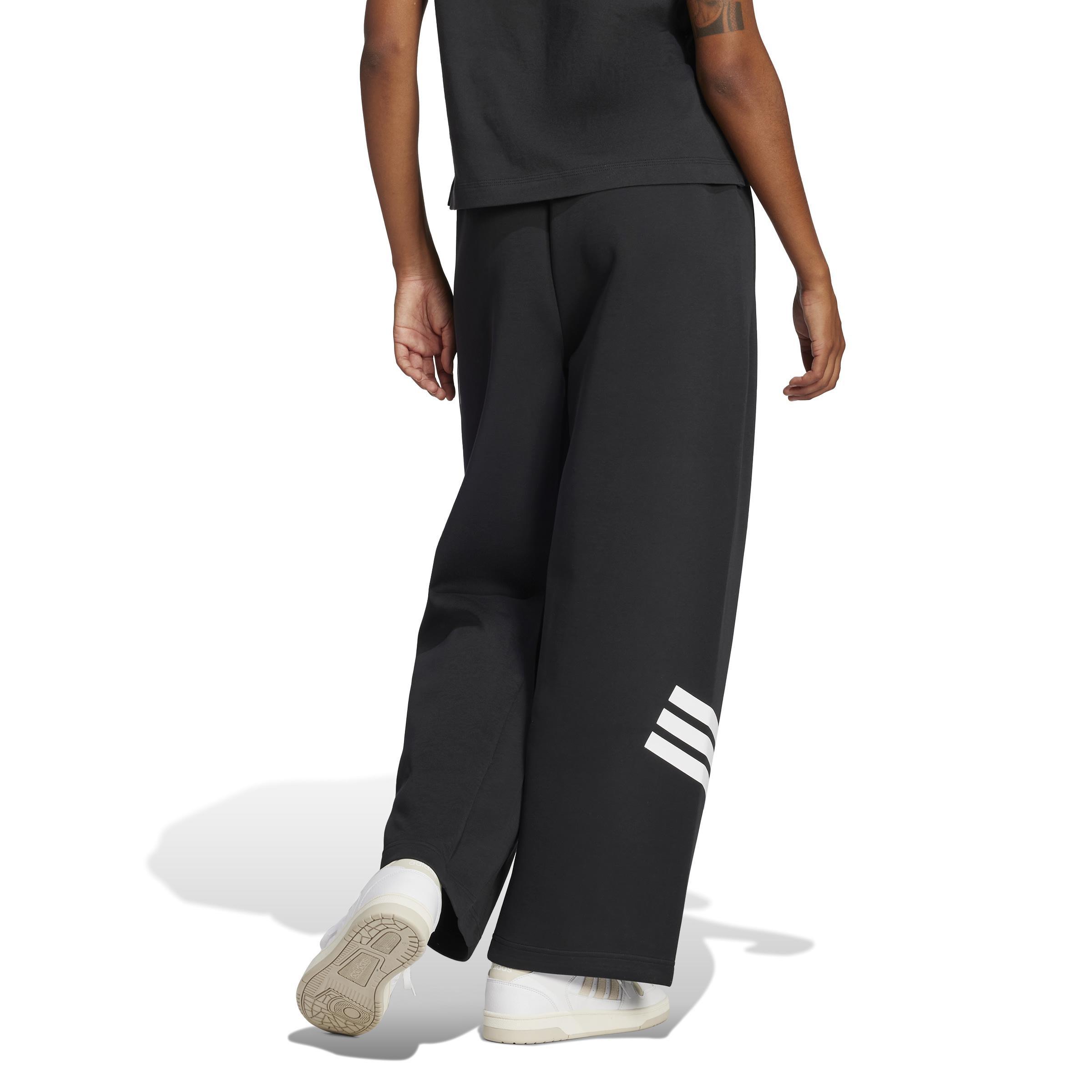 Future Icons 3-Stripes Open-Hem Tracksuit Bottoms, Black, A701_ONE, large image number 2