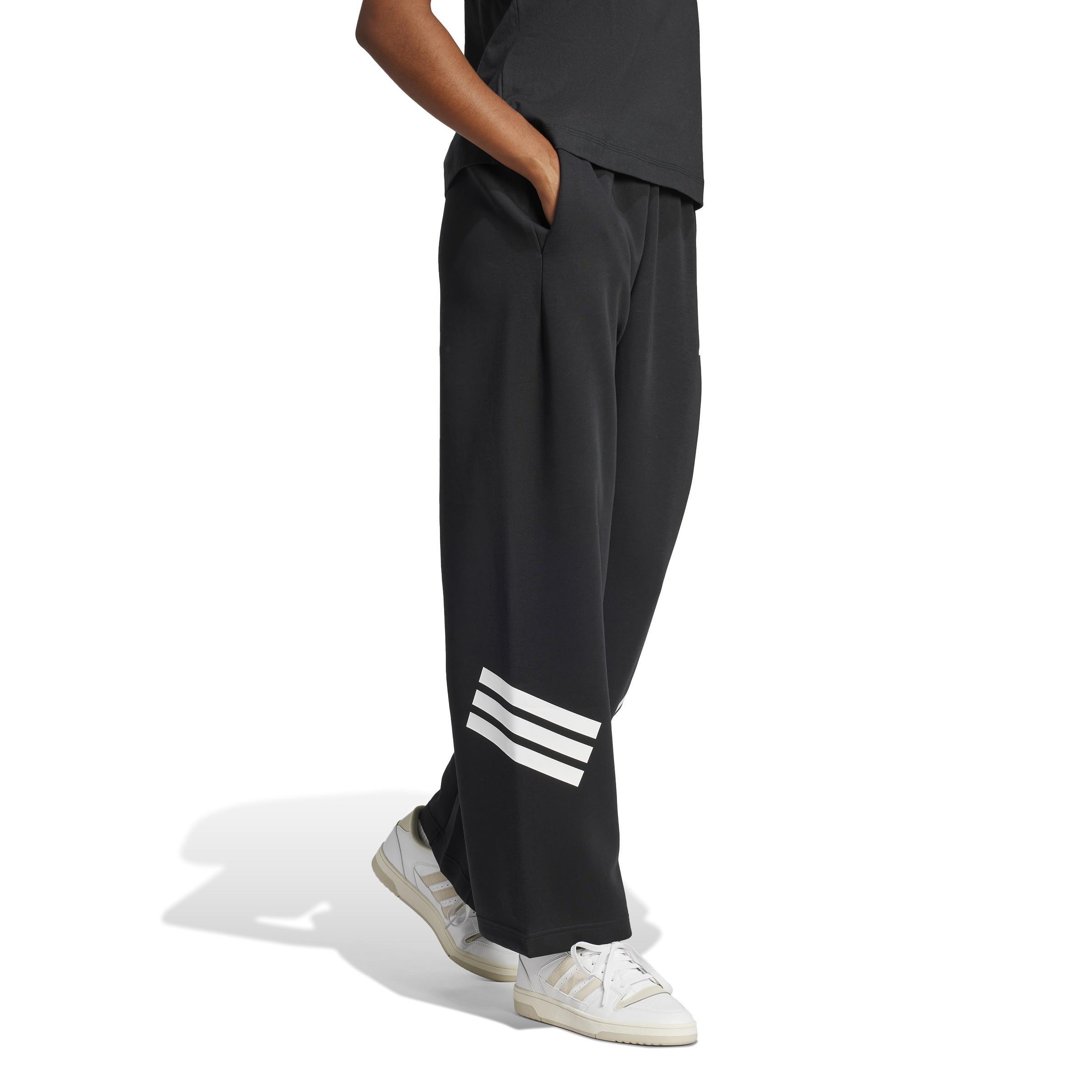 Future Icons 3-Stripes Open-Hem Tracksuit Bottoms, Black, A701_ONE, large image number 6