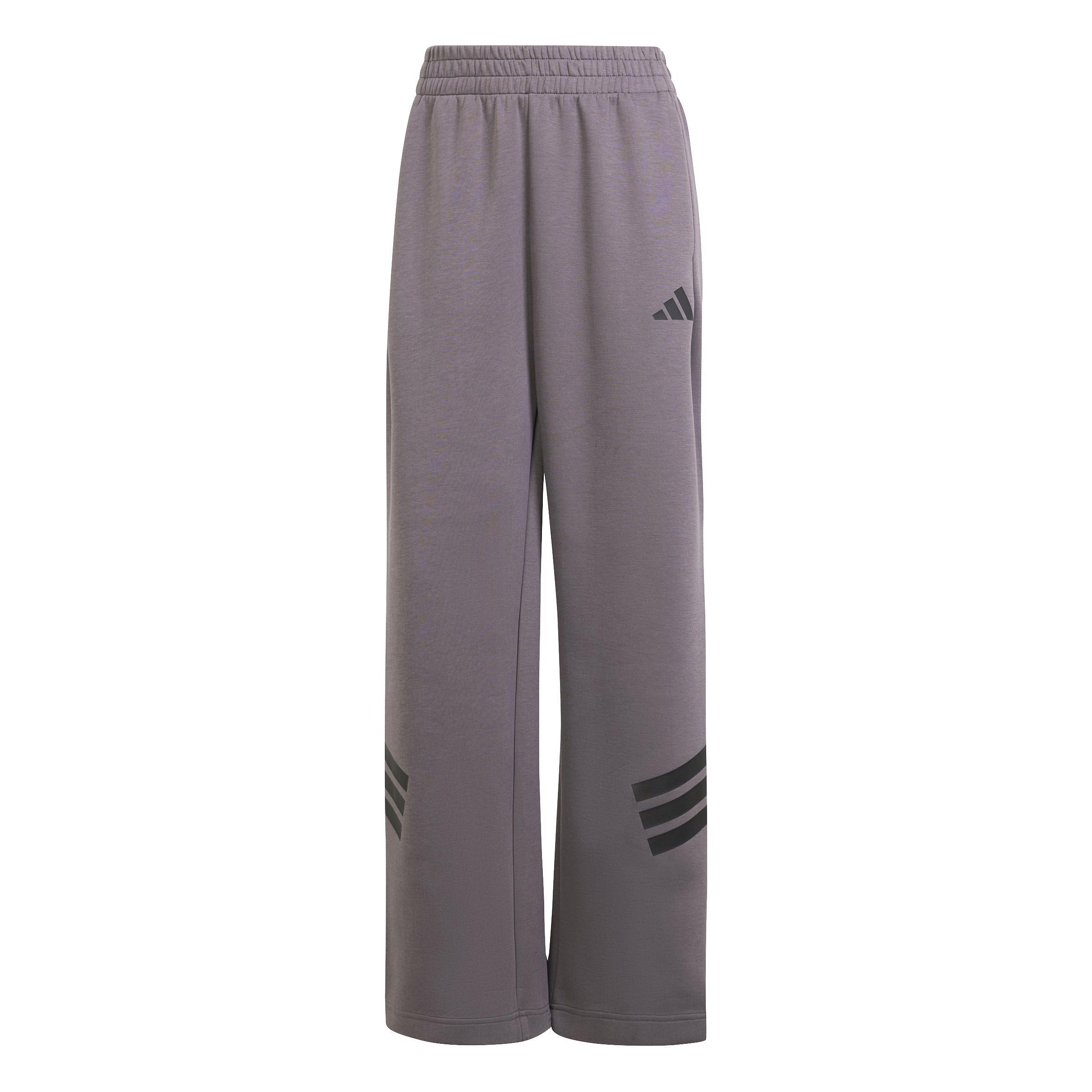 Future Icons 3-Stripes Open-Hem Tracksuit Bottoms, Grey, A701_ONE, large image number 0