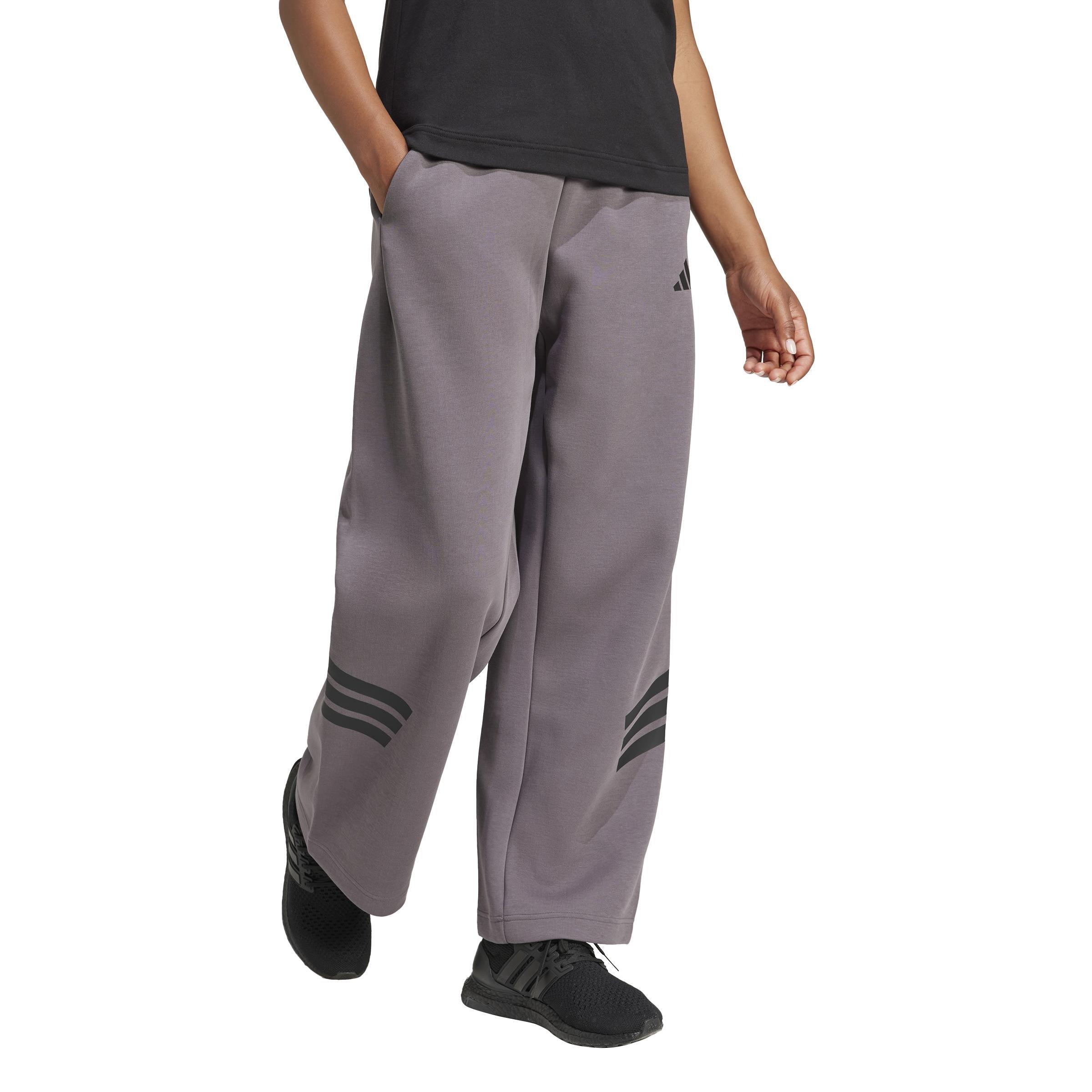 Future Icons 3-Stripes Open-Hem Tracksuit Bottoms, Grey, A701_ONE, large image number 6
