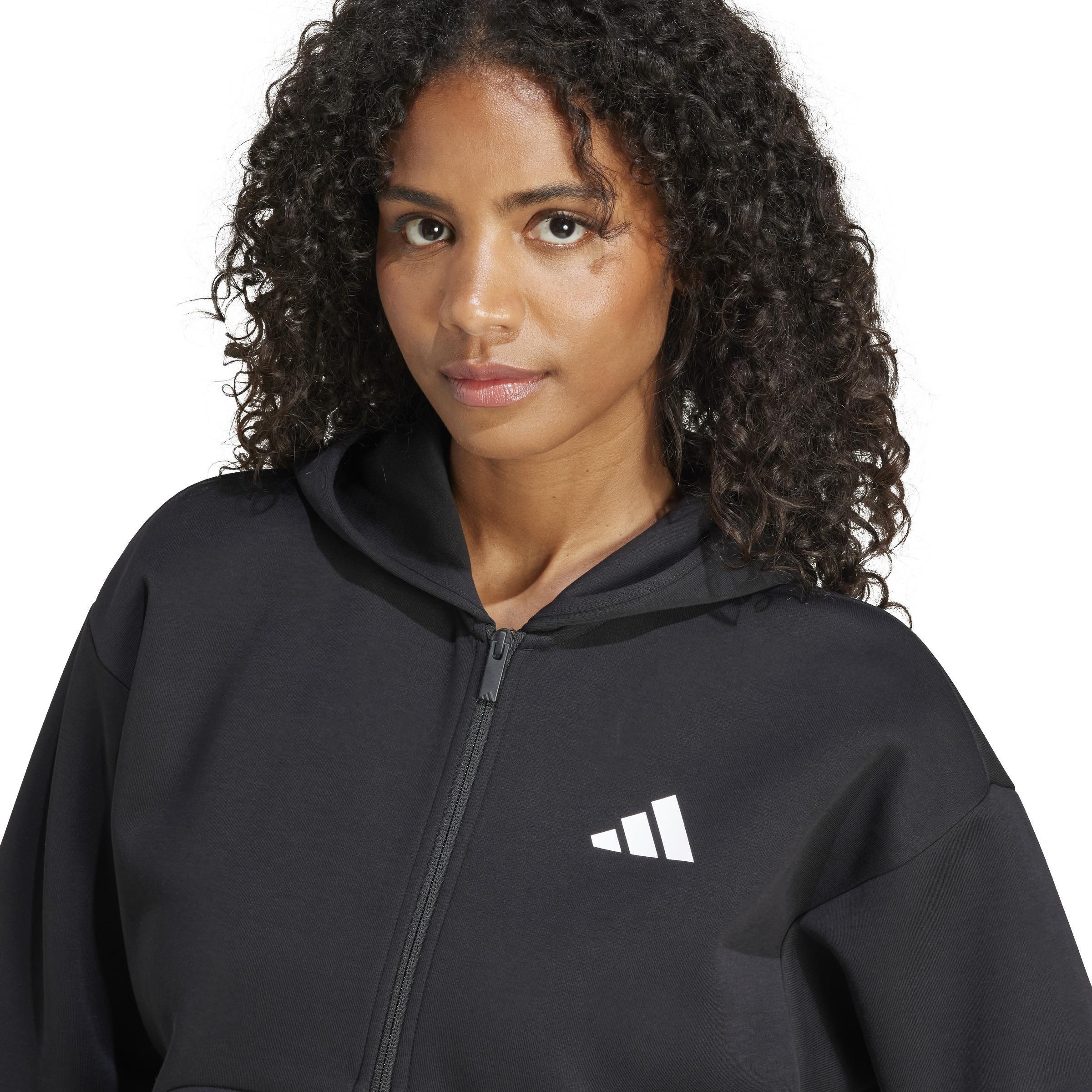 Future Icons 3-Stripes Full-Zip Hoodie, Black, , large image number 3