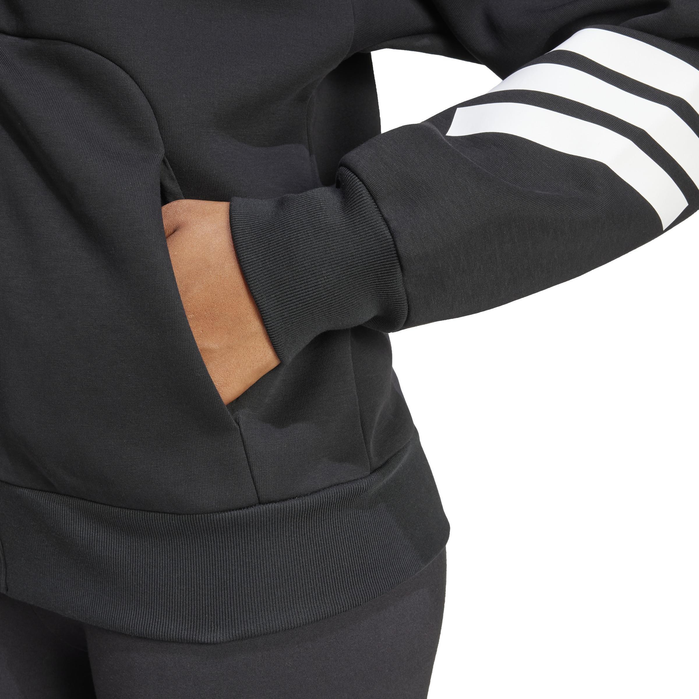 Future Icons 3-Stripes Full-Zip Hoodie, Black, , large image number 4