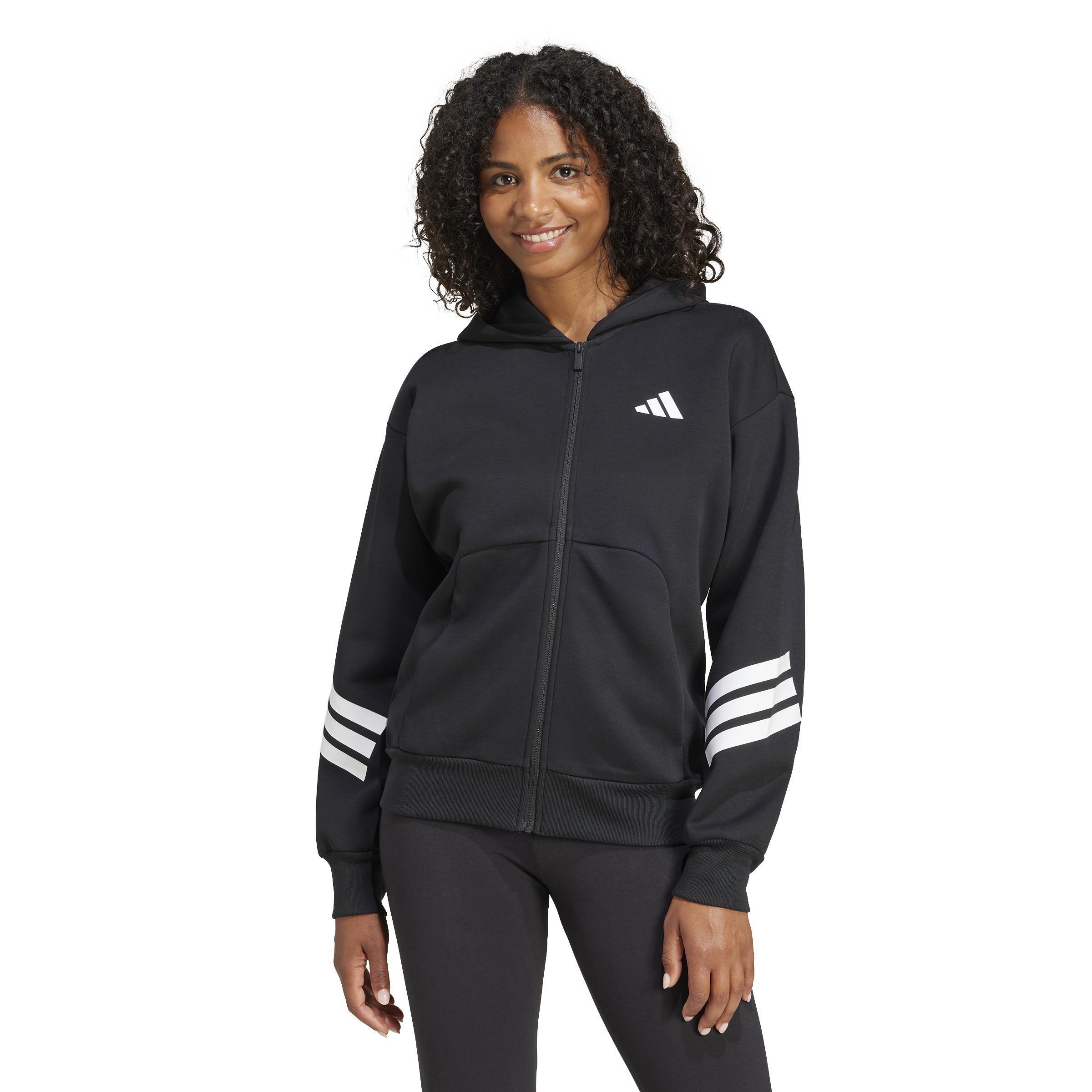 Future Icons 3-Stripes Full-Zip Hoodie, Black, , large image number 13