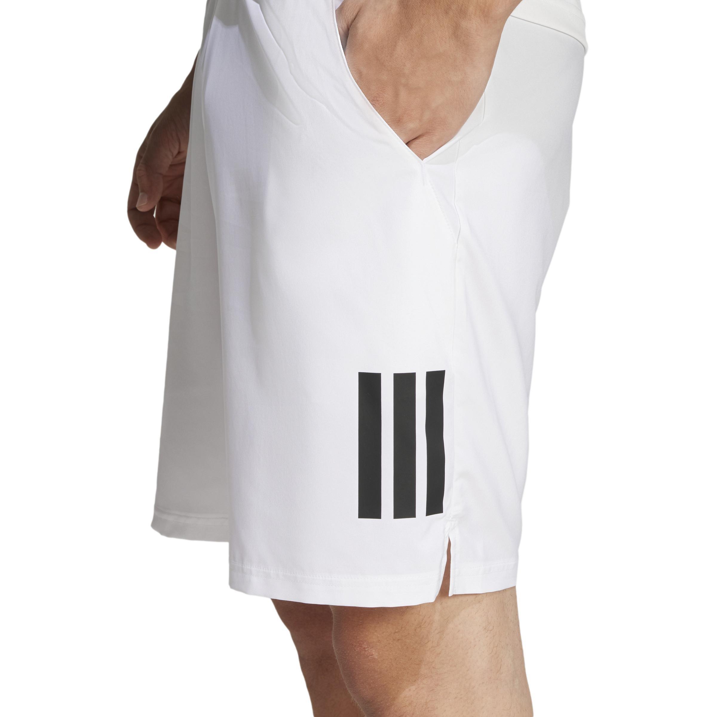 Club Tennis Climacool 3-Stripes Shorts, White, A701_ONE, large image number 4