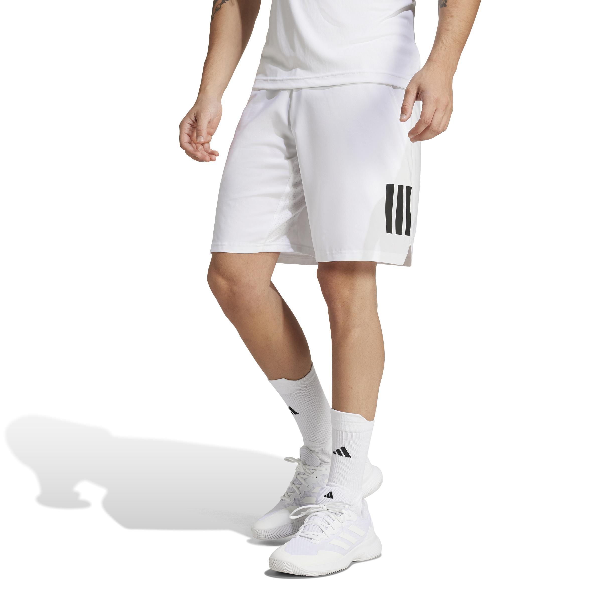 Club Tennis Climacool 3-Stripes Shorts, White, A701_ONE, large image number 12