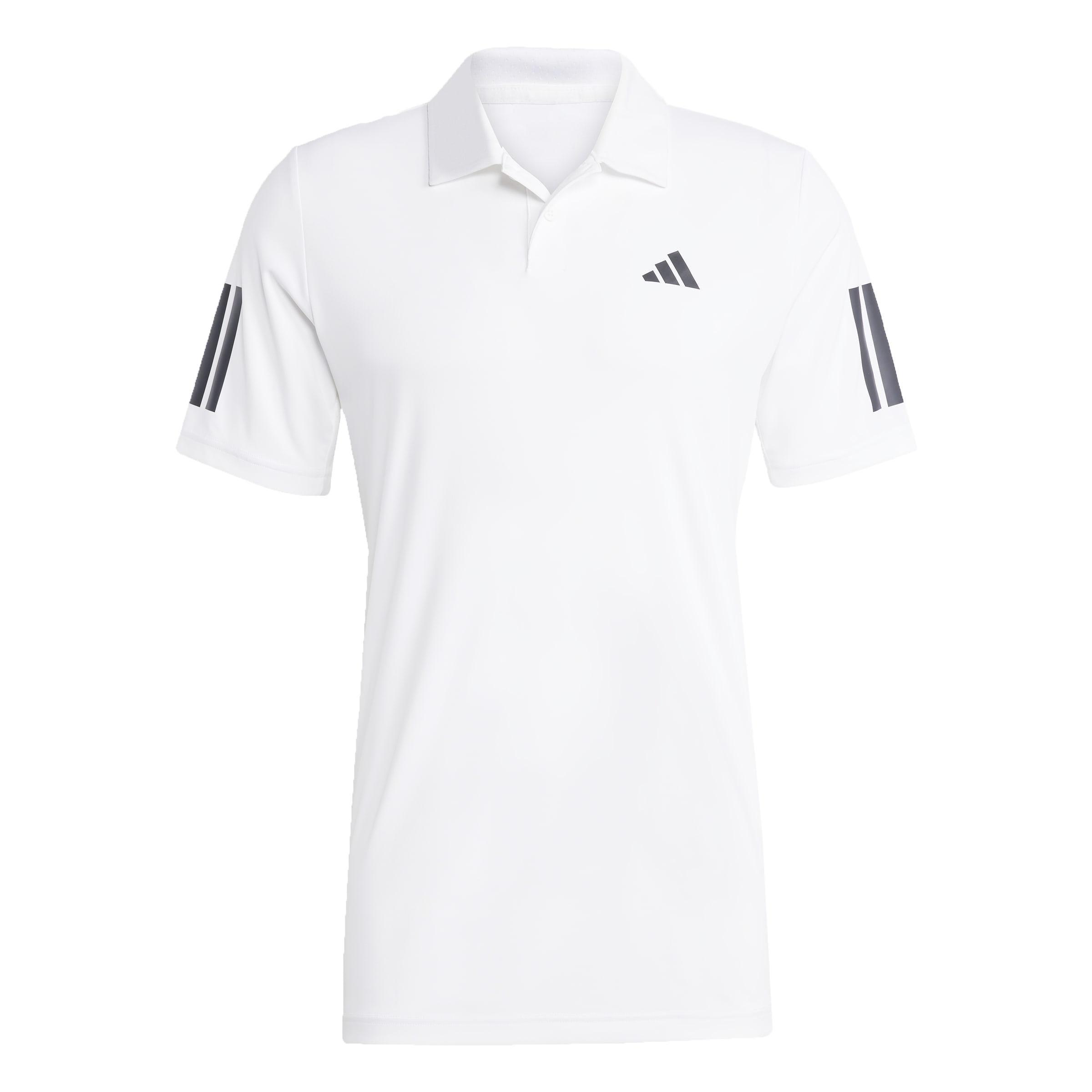 Club Tennis 3-Stripes Polo Shirt, White, A701_ONE, large image number 0