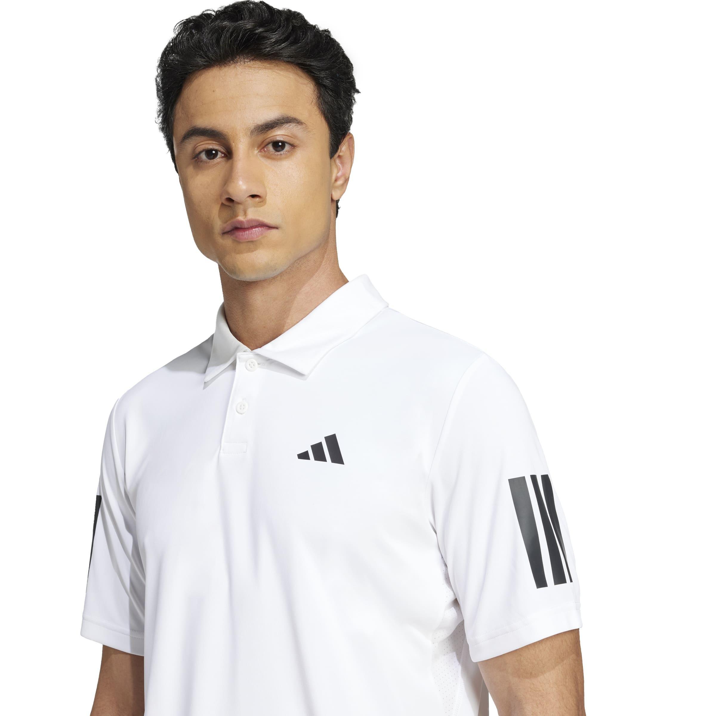 Club Tennis 3-Stripes Polo Shirt, White, A701_ONE, large image number 2