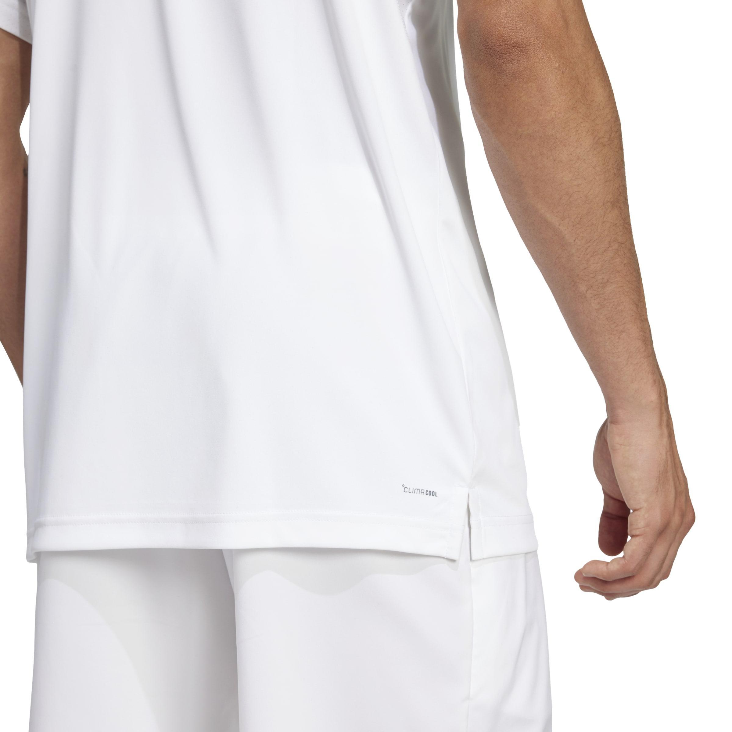 Club Tennis 3-Stripes Polo Shirt, White, A701_ONE, large image number 3