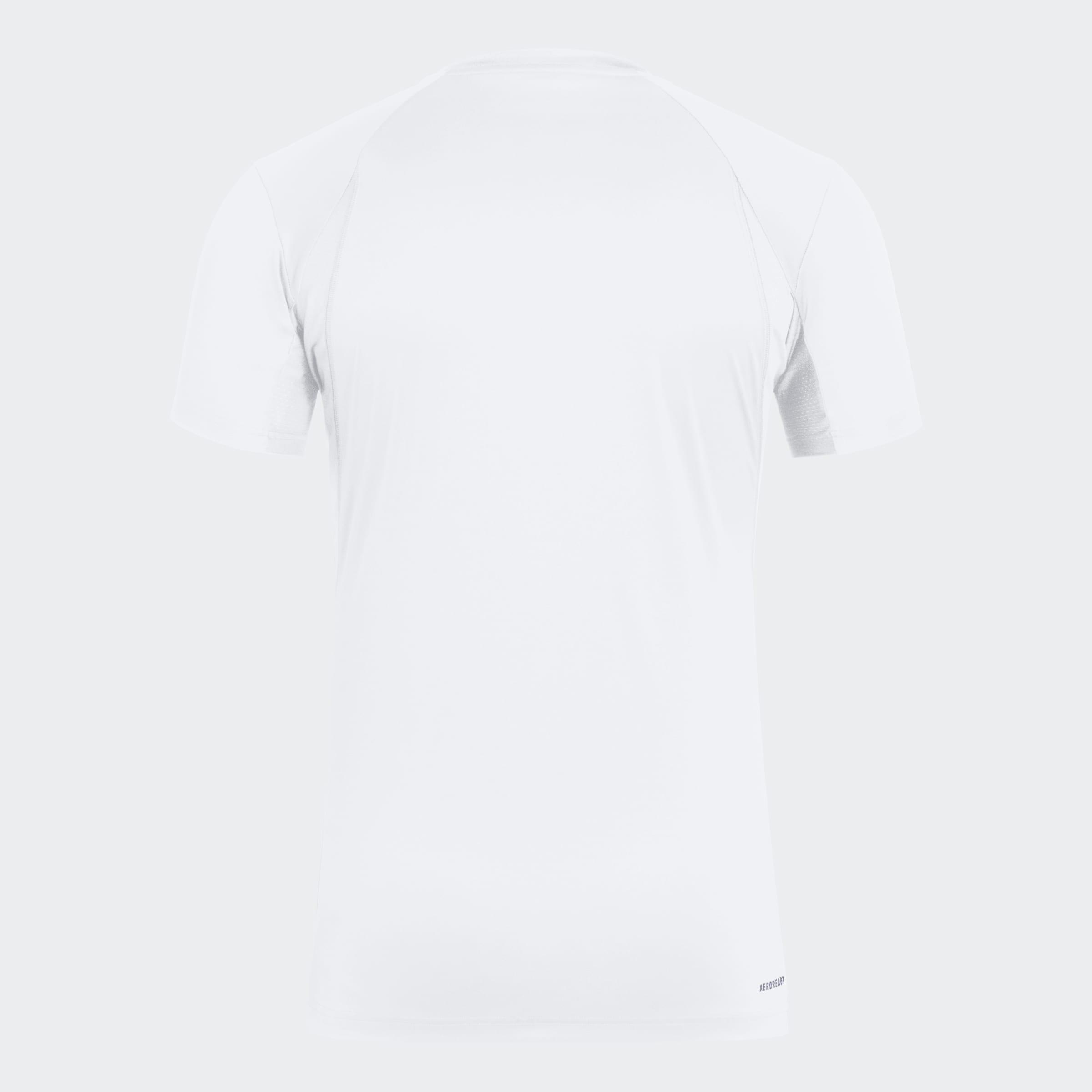 Club Tennis Climacool 3-Stripes T-Shirt, White, A701_ONE, medium