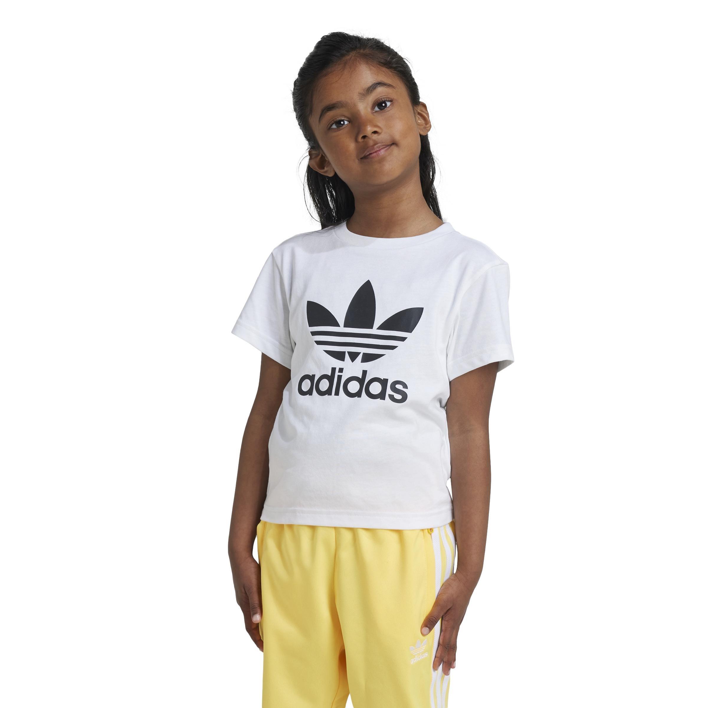 Kids Unisex Adicolor Trefoil T-Shirt, White, , large image number 7