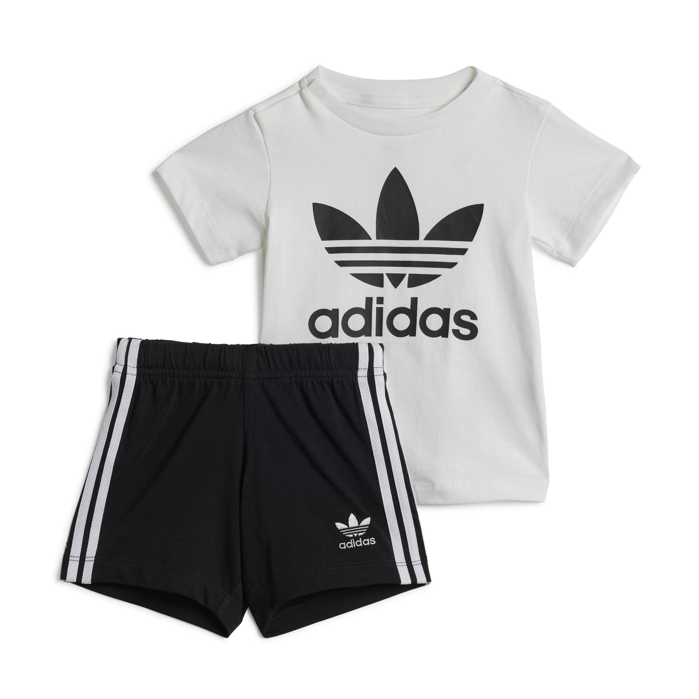 Kids Unisex Shorts Tee Set, Black, A701_ONE, large image number 0