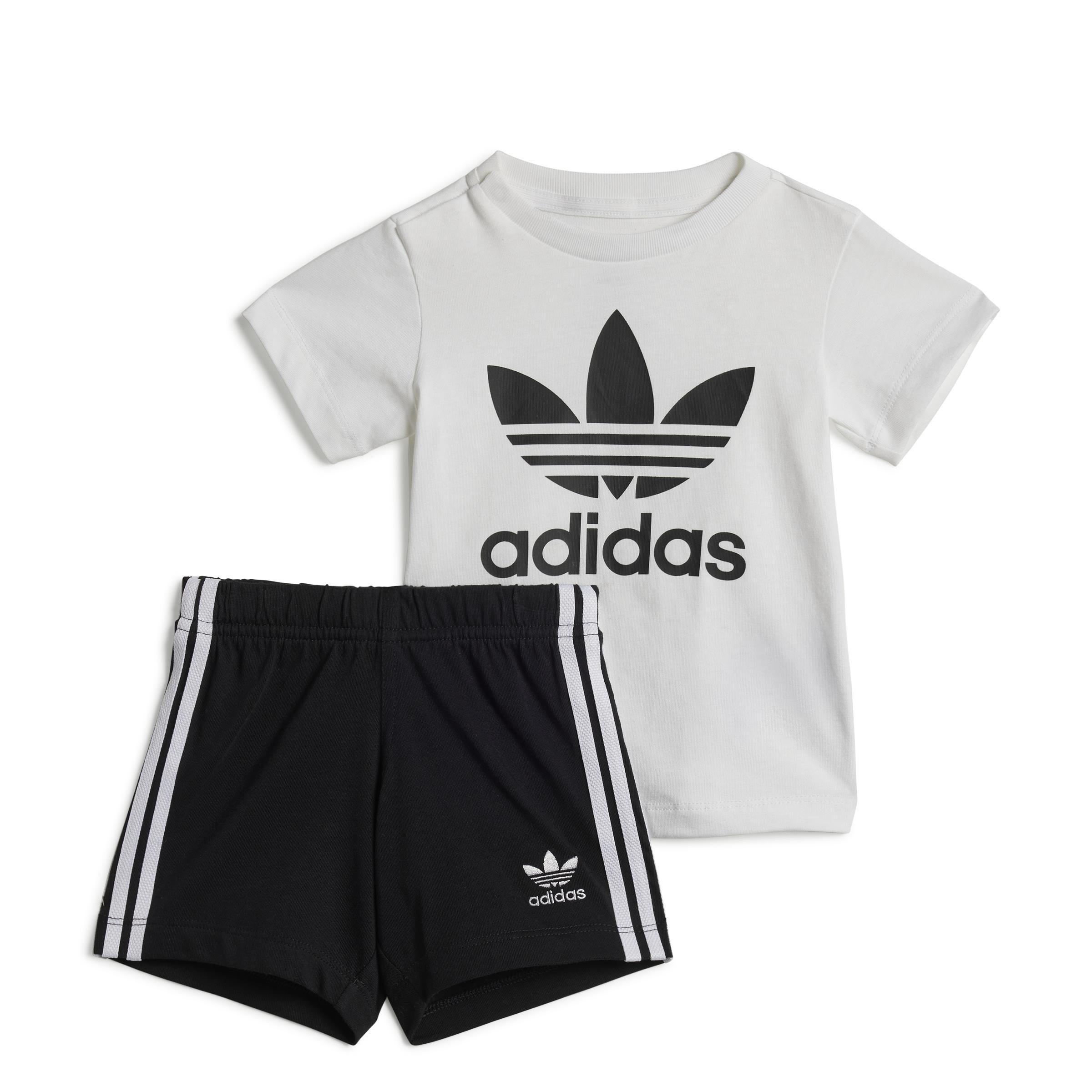 Kids Unisex Shorts Tee Set, Black, A701_ONE, large image number 1